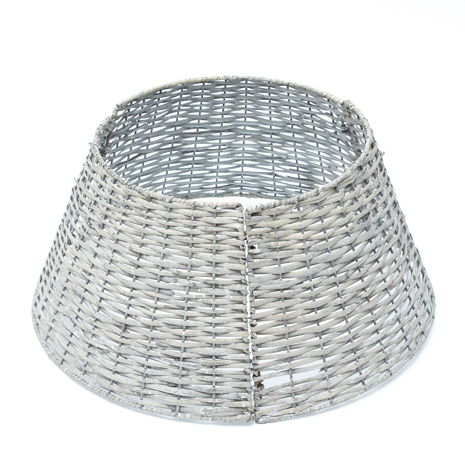 Weihnachtsbaumring - Weidenkorb für Baumständer - D: 57cm - mit Haken und Ösen - grau - 3teilig Weihnachtsbaumring - Weidenkorb für Baumständer - D: 57cm - mit Haken und Ösen - grau - 3teilig