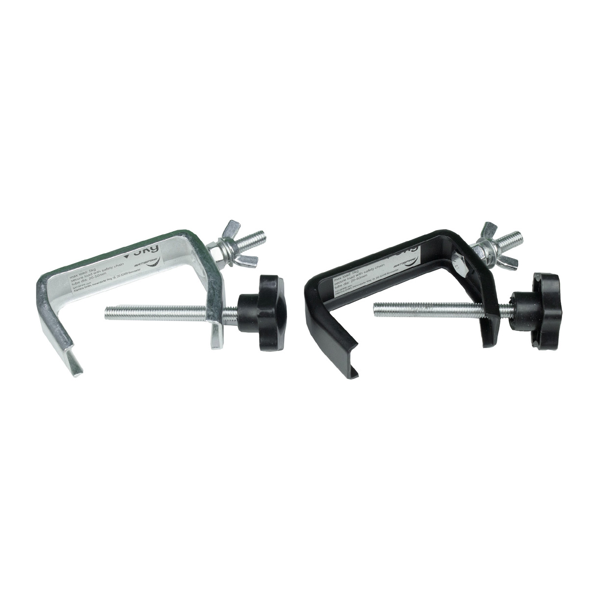 Party Clamp Set silber (5 Stück) - kompakter Haken für kleine Effekte und Scheinwerfer - bis 5kg Party Clamp Set silber (5 Stück) - kompakter Haken für kleine Effekte und Scheinwerfer - bis 5kg