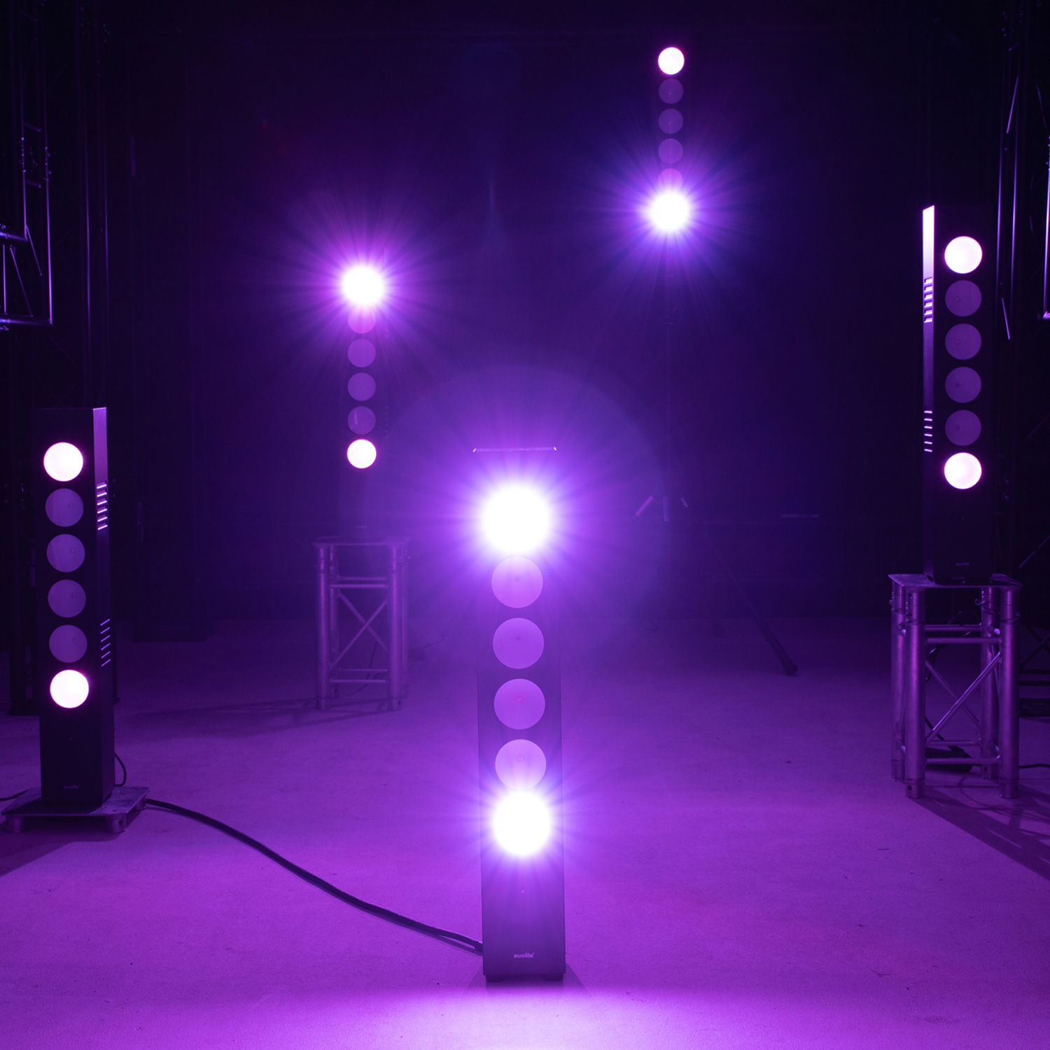 LED Lichtsäule Lichtorgel - high Power 6x 30W COB - DMX - inkl. Fernbedienung - Partyraumbeleuchtung