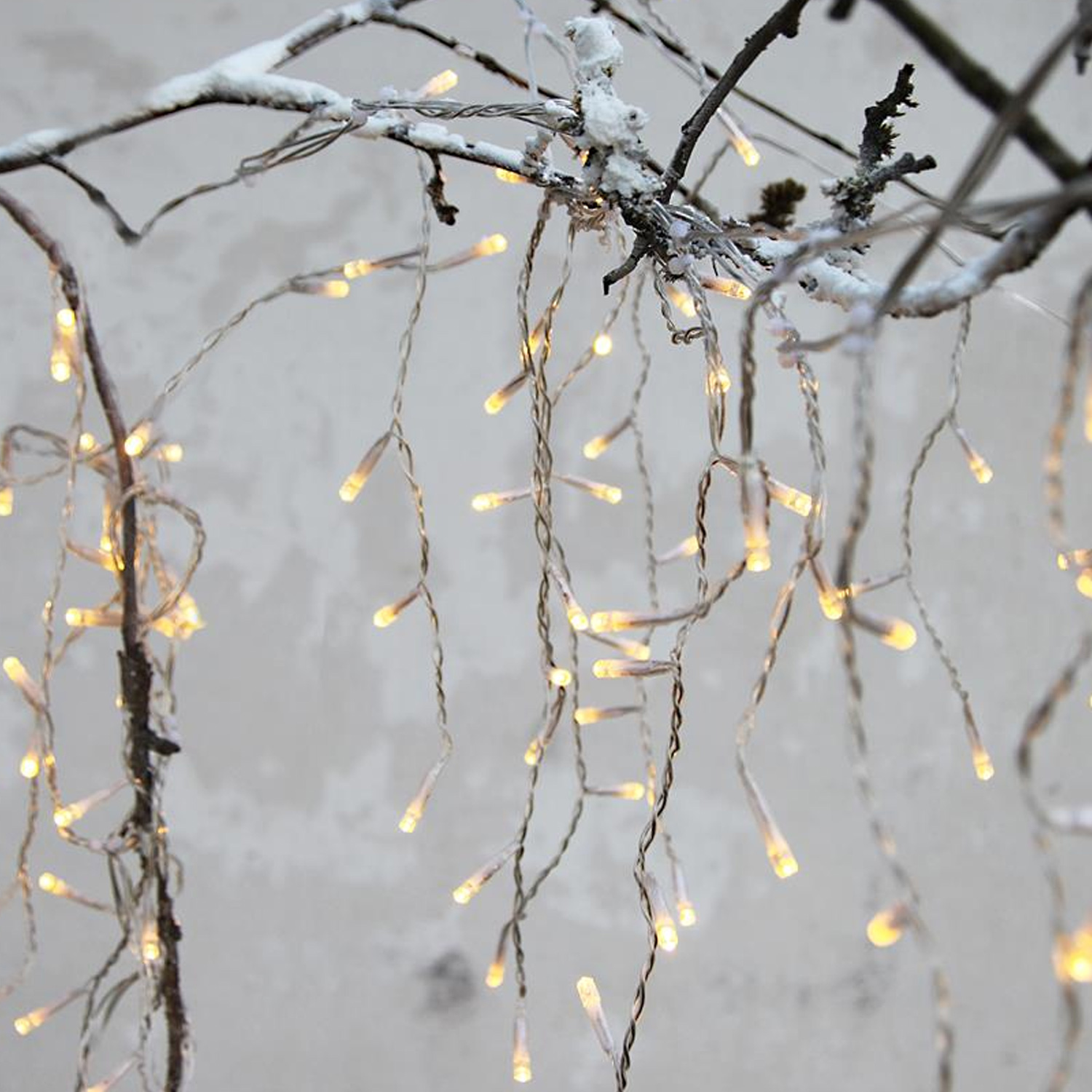 LED Lichtvorhang - Serie LED - outdoor - 144 warmweiße LED - L: 4m, H: 40cm - transparentes Kabel LED Lichtvorhang - Serie LED - outdoor - 144 warmweiße LED - L: 4m, H: 40cm - transparentes Kabel