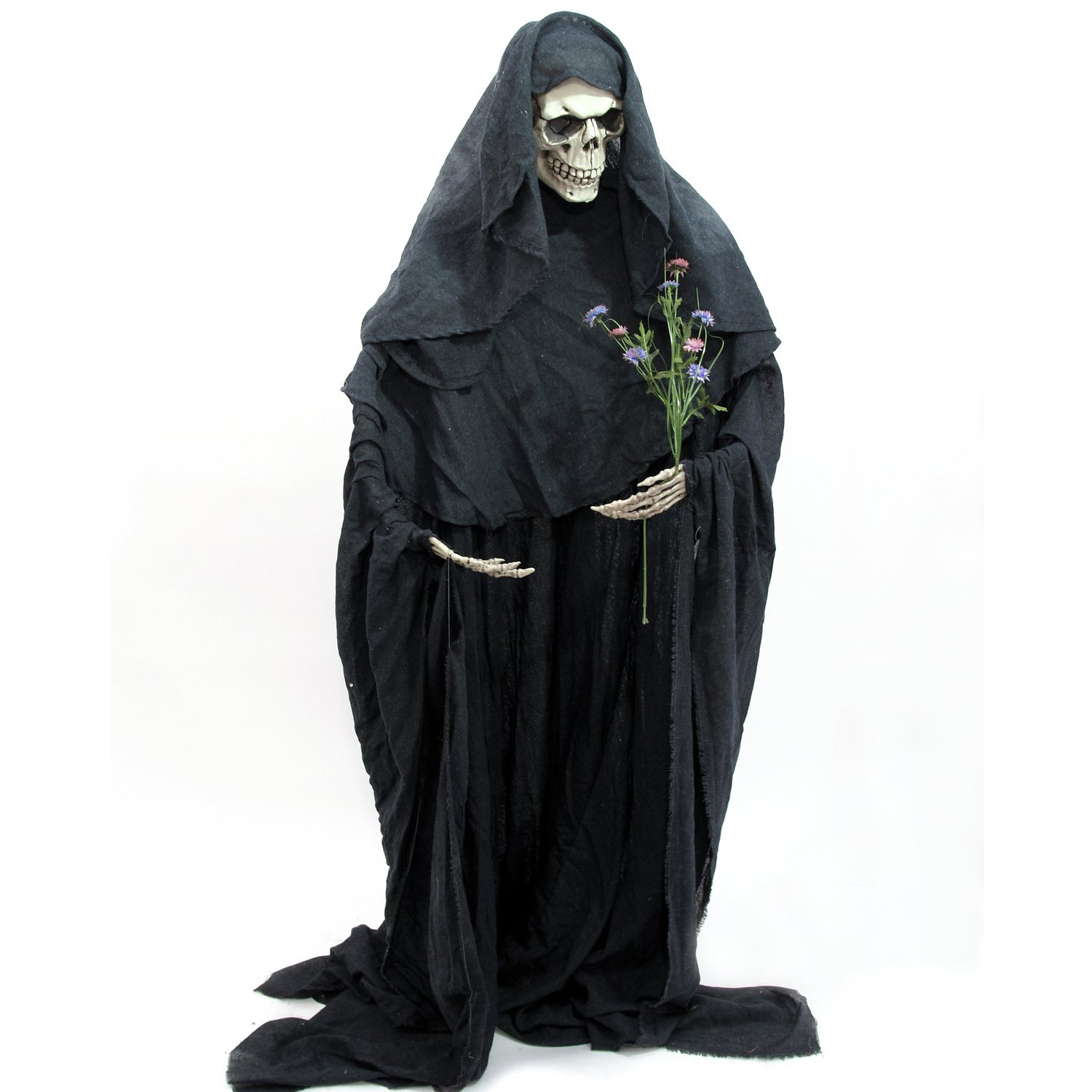 Halloween Figur Skelett DER TOD, formbar, 160cm hoch - Gruseldekoration