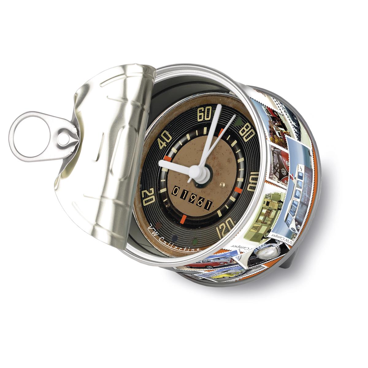 VW Volkswagen MyClock "STAMPS" - Uhr in der Konservendose - magnetisch - Blickfang / Geschenk VW Volkswagen MyClock "STAMPS" - Uhr in der Konservendose - magnetisch - Blickfang / Geschenk