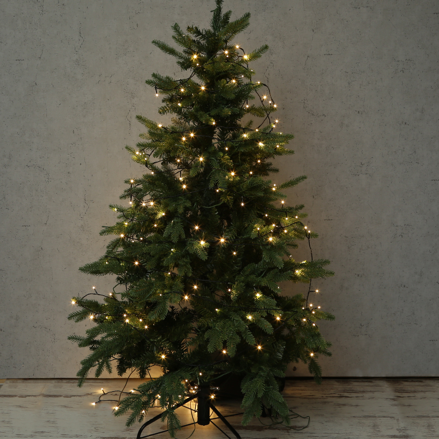 LED Lichterkette auf Kunststoffrad - 500 warmweiße LED - L: 50m - 8 Modi/ Timer - Innen/Außen