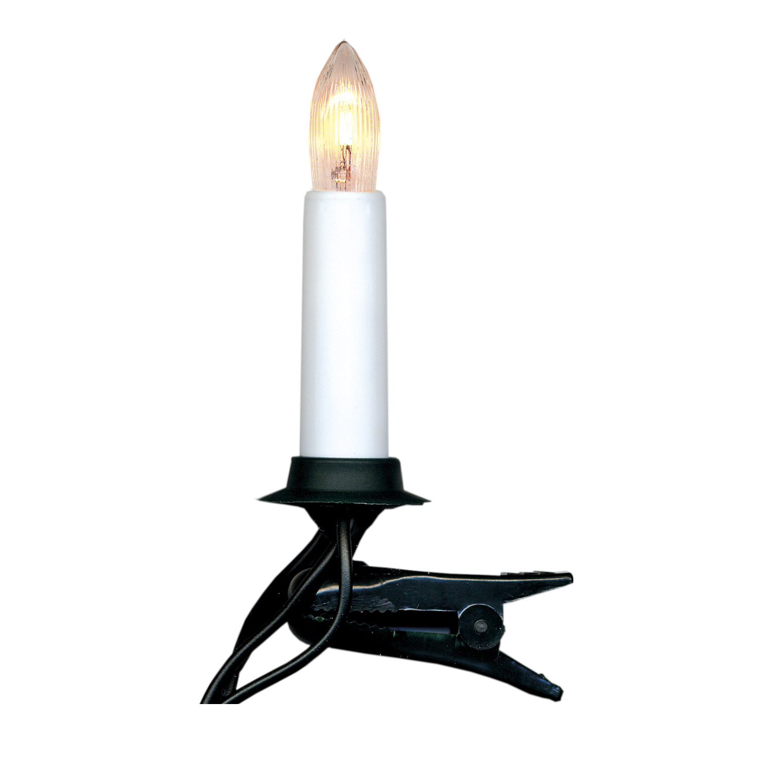 Kerzenkette - 25 warmweiße Kerzen - Indoor - Strang - E10 Fassung - H: 11cm, L: 12m - weiß Kerzenkette - 25 warmweiße Kerzen - Indoor - Strang - E10 Fassung - H: 11cm, L: 12m - weiß