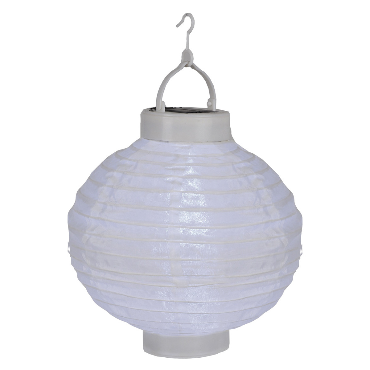 LED Solar Lampion "Festival" - kaltweiße LED - D: 20cm - Dämmerungssensor - mit Montagehaken - weiß LED Solar Lampion "Festival" - kaltweiße LED - D: 20cm - Dämmerungssensor - mit Montagehaken - weiß