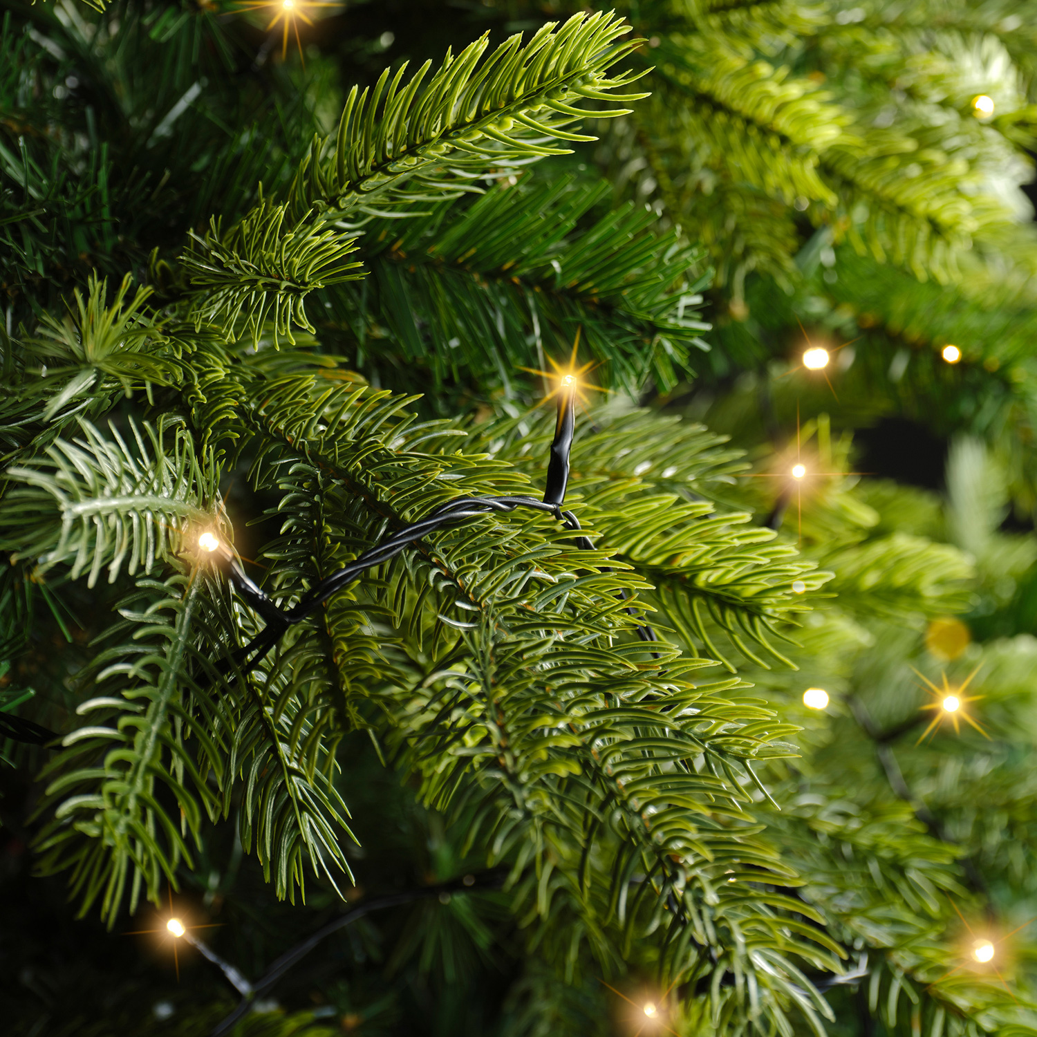 LED Lichterkette - Weihnachtslichterkette - 240 bernstein LED - L: 18m - 8 Modi/ Timer - für Außen