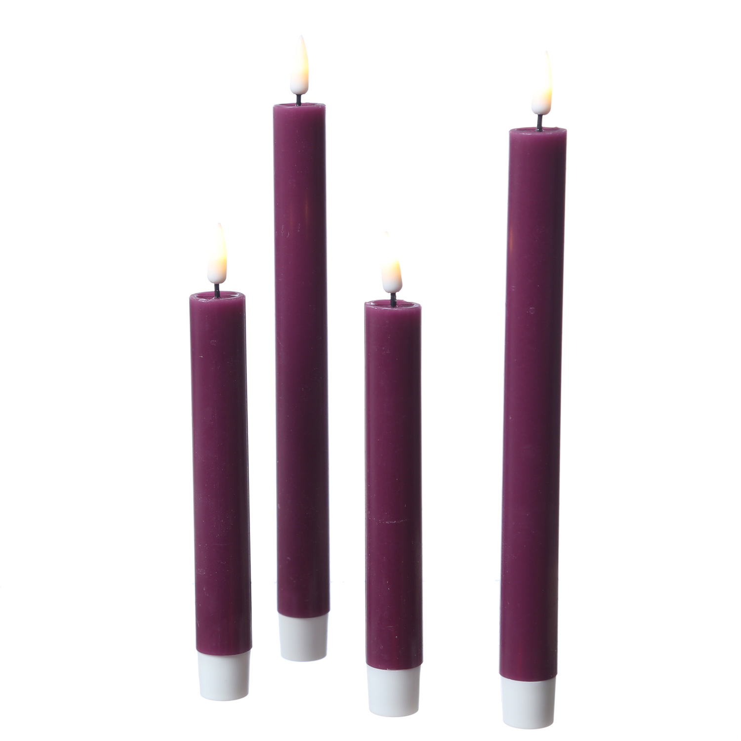 LED Stabkerzen MIA - Echtwachs - realistische 3D Flamme - H: 15cm - beere - 2 Stk LED Stabkerzen MIA - Echtwachs - realistische 3D Flamme - H: 15cm - beere - 2 Stk