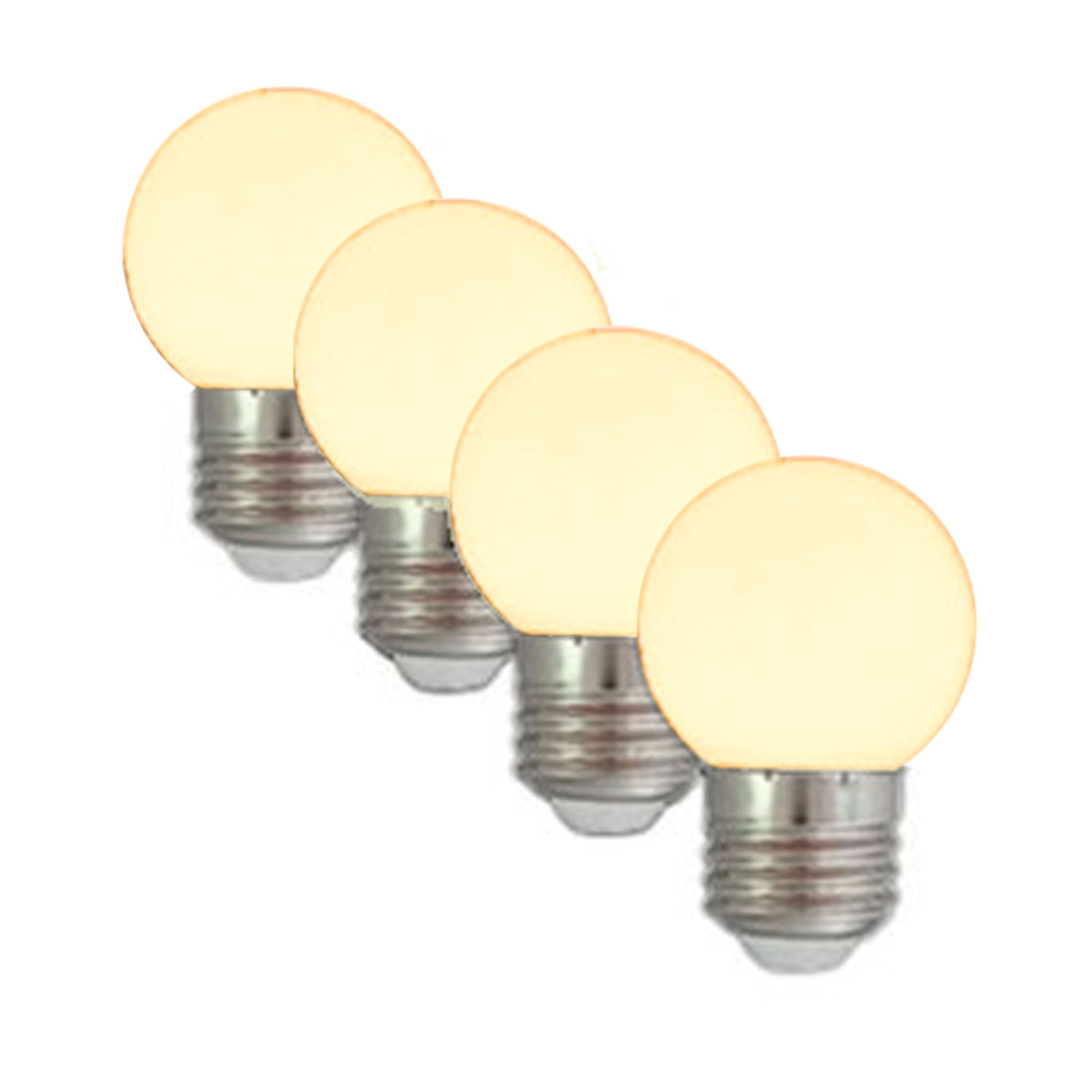 Illu-/Partylichterkette 10m - Außenlichterkette grün - 10xE27 warmweiße Kugellampen
