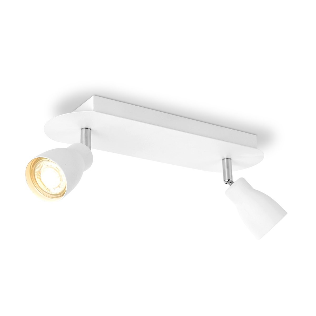 Deckenspot / Deckenbalken ALBA weiß - 2fach - inkl. GU10 LED Leuchtmittel