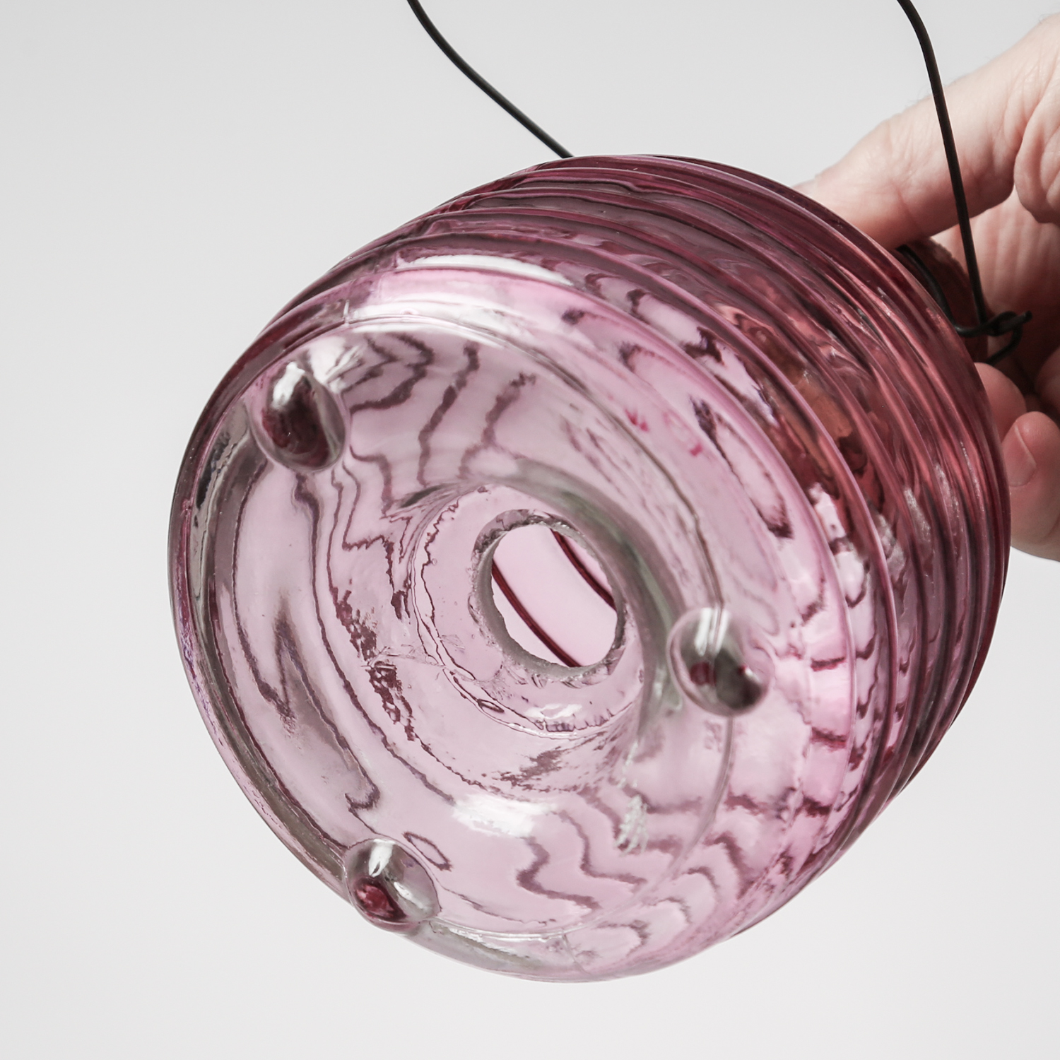 Wespenfänger HONIGTOPF - Wespenfalle - geriffeltes Glas - D: 13cm - H: 17cm