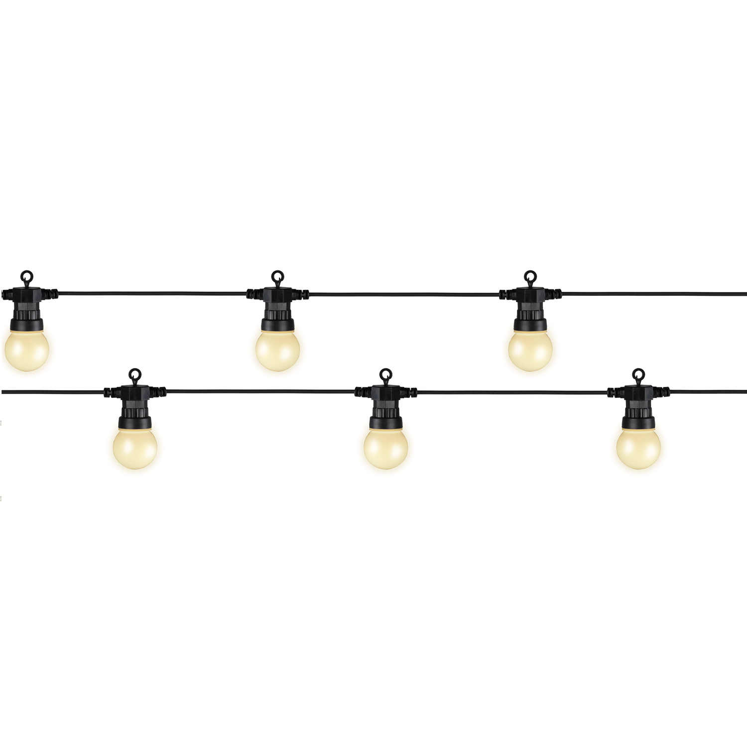 LED Party Lichterkette Circus - 20 opalfarbene Kugeln - 8,8m - koppelbar bis 100 LED - Außentrafo LED Party Lichterkette Circus - 20 opalfarbene Kugeln - 8,8m - koppelbar bis 100 LED - Außentrafo