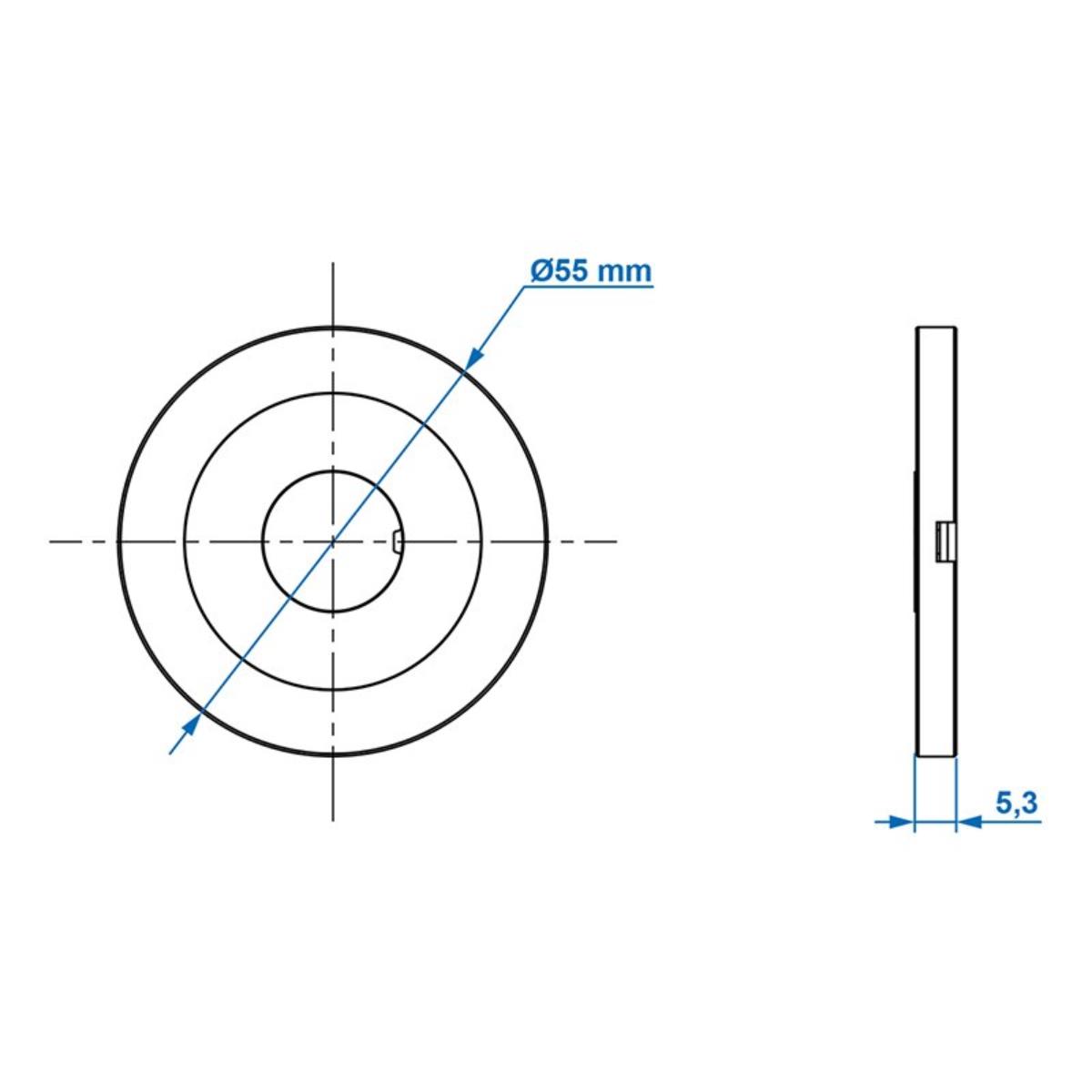 Aufbauspot 12 LED 12V 240lm Ø55x5,0mm