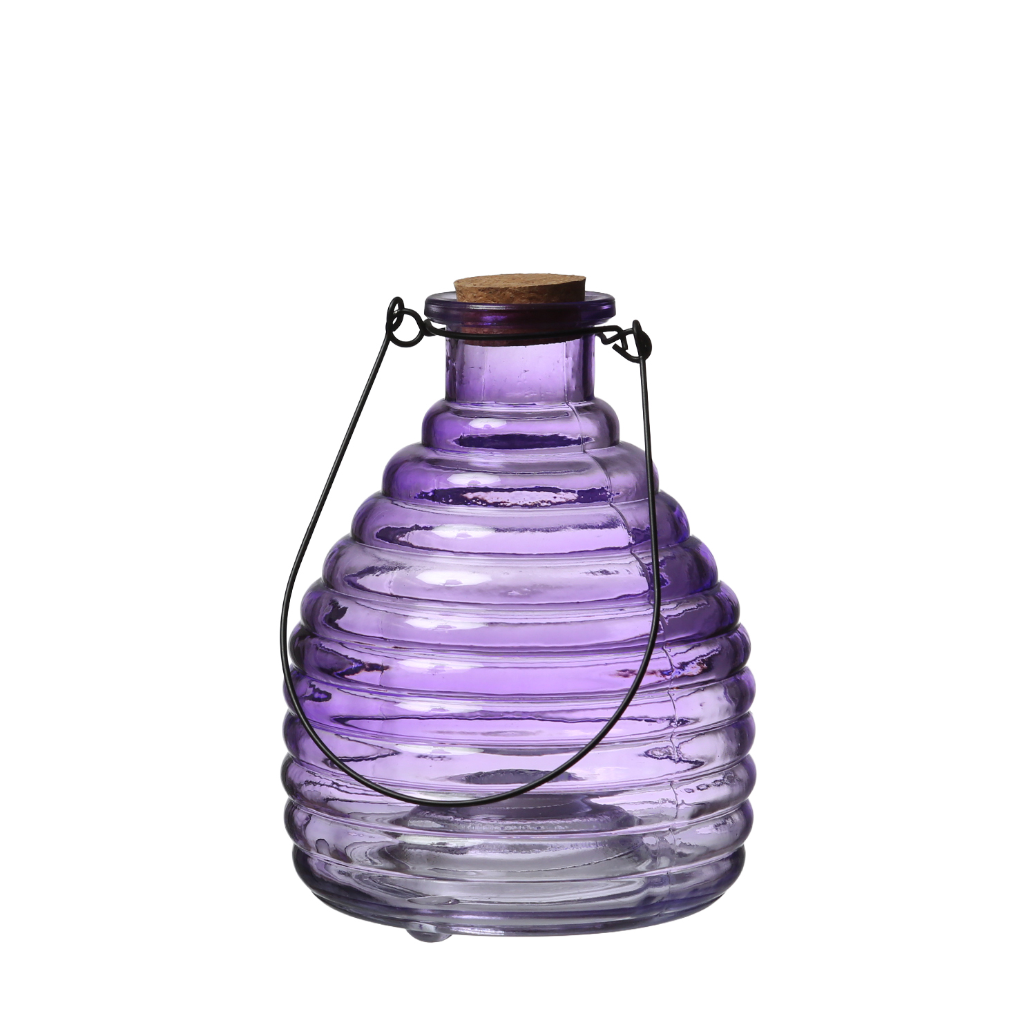 Wespenfänger HONIGTOPF - Wespenfalle - geriffeltes Glas - D: 13cm - H: 17cm