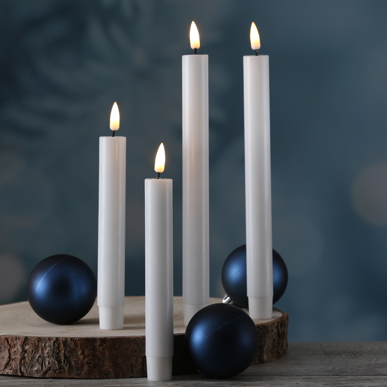 LED Stabkerzen MIA - Echtwachs - realistische 3D Flamme - H: 15cm - Batteriebetrieb - weiß - 2 Stk LED Stabkerzen MIA - Echtwachs - realistische 3D Flamme - H: 15cm - Batteriebetrieb - weiß - 2 Stk