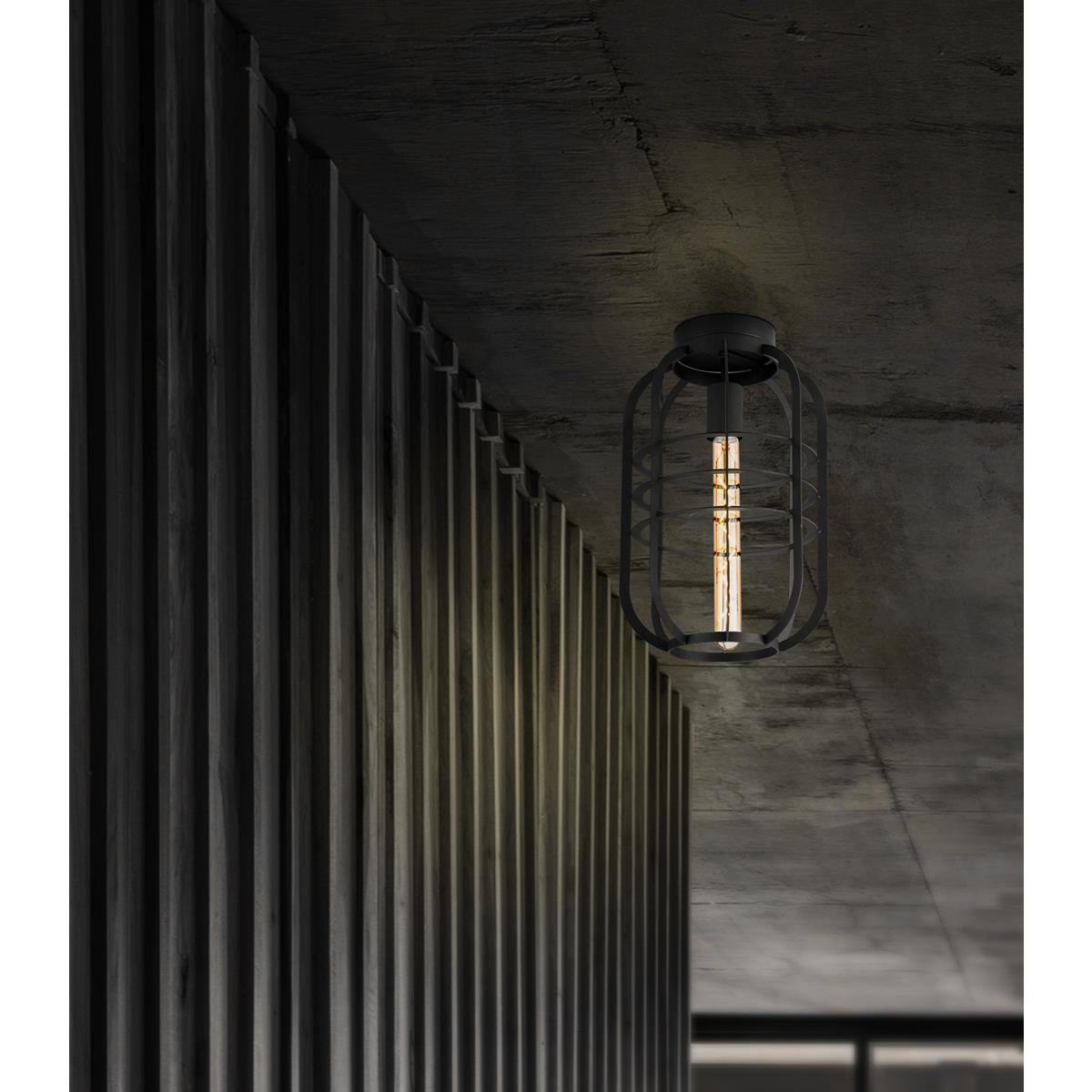 Deckenleuchte NERO 1fach - E27 - schwarz - 40cm - Industrie-Design