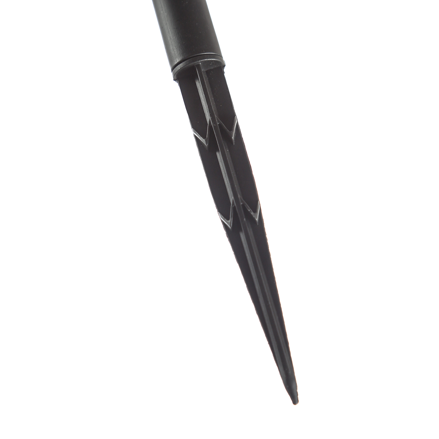 LED Solar Wegleuchte mit Lampenschirm in Rattanoptik - Gartenstecker - H: 30cm - Lichtsensor