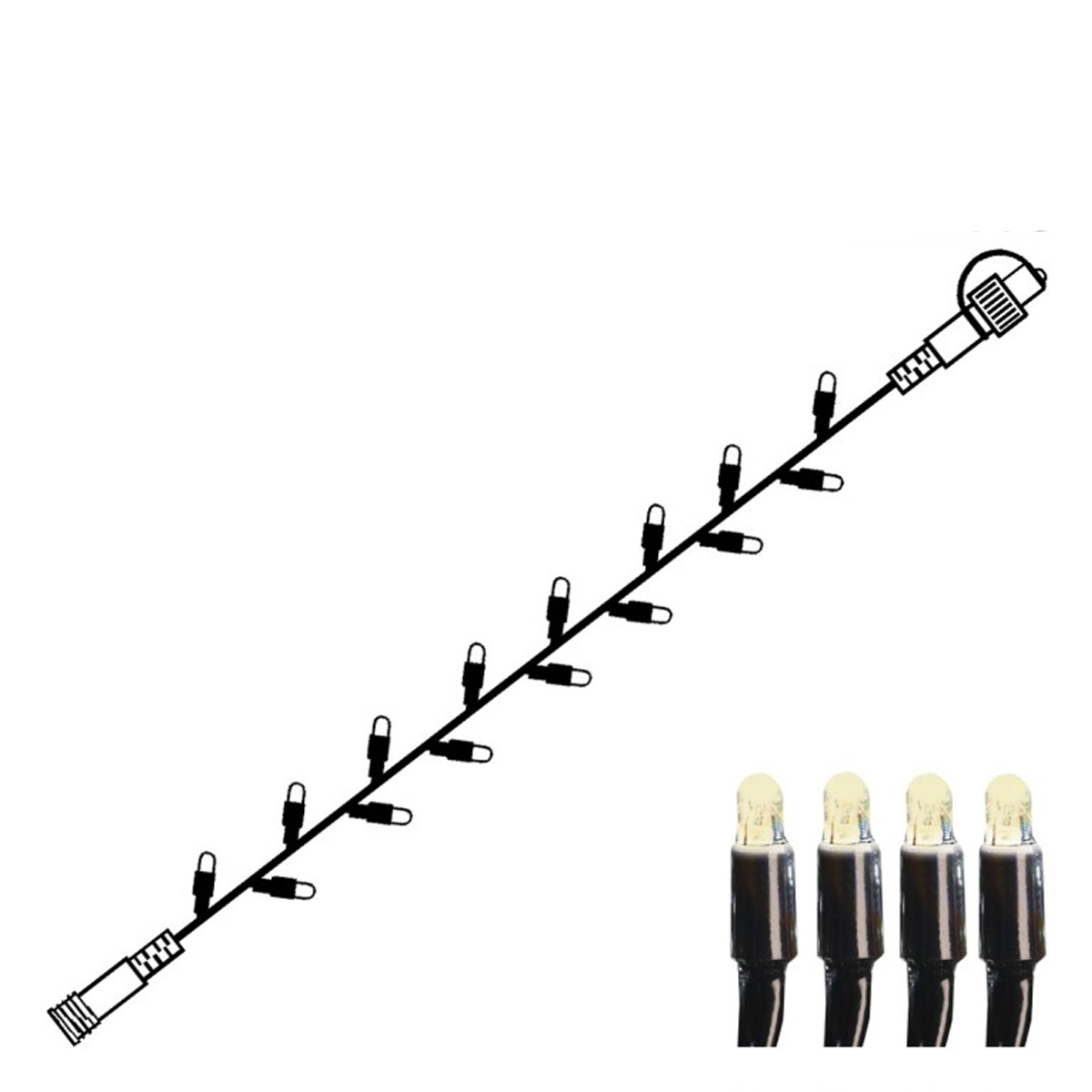 System  24 | LED-Lichterkette | koppelbar | exkl. Trafo | 5.00m | 49x Warmweiß