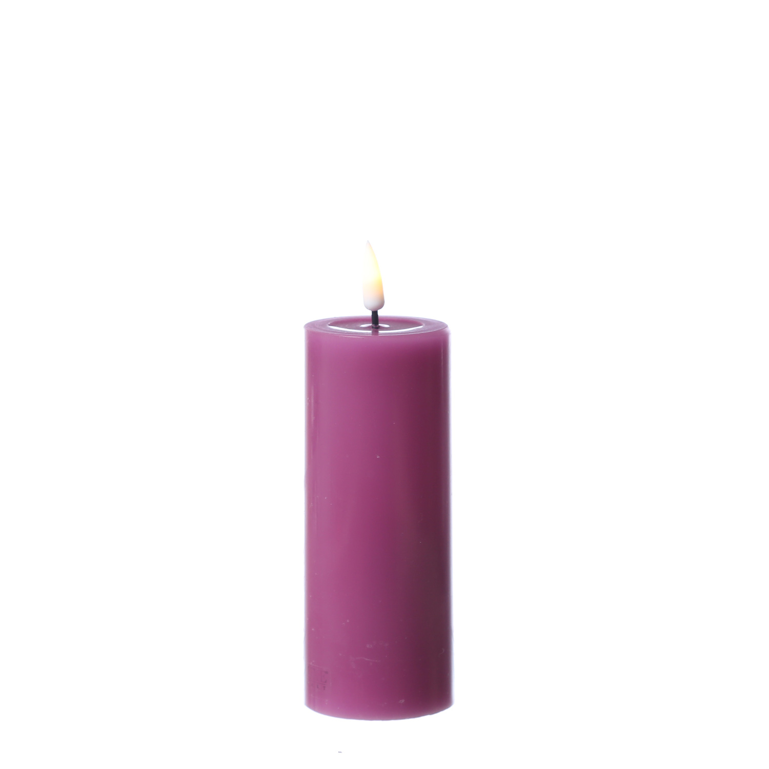 LED Stumpenkerze MIA - Echtwachs - realistische 3D Flamme - H: 12,5cm - D: 5cm - malve LED Stumpenkerze MIA - Echtwachs - realistische 3D Flamme - H: 12,5cm - D: 5cm - malve