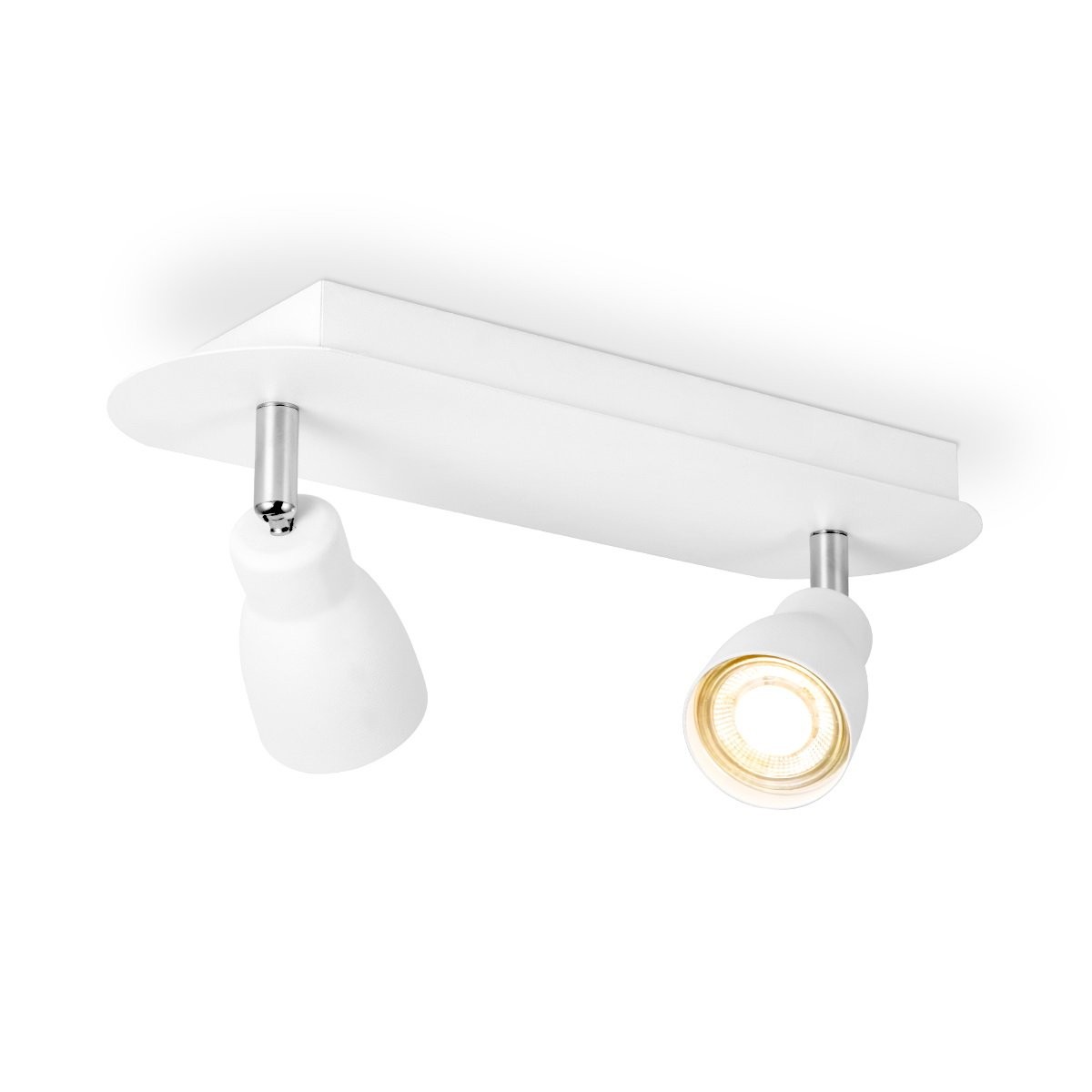 Deckenspot / Deckenbalken ALBA weiß - 2fach - inkl. GU10 LED Leuchtmittel