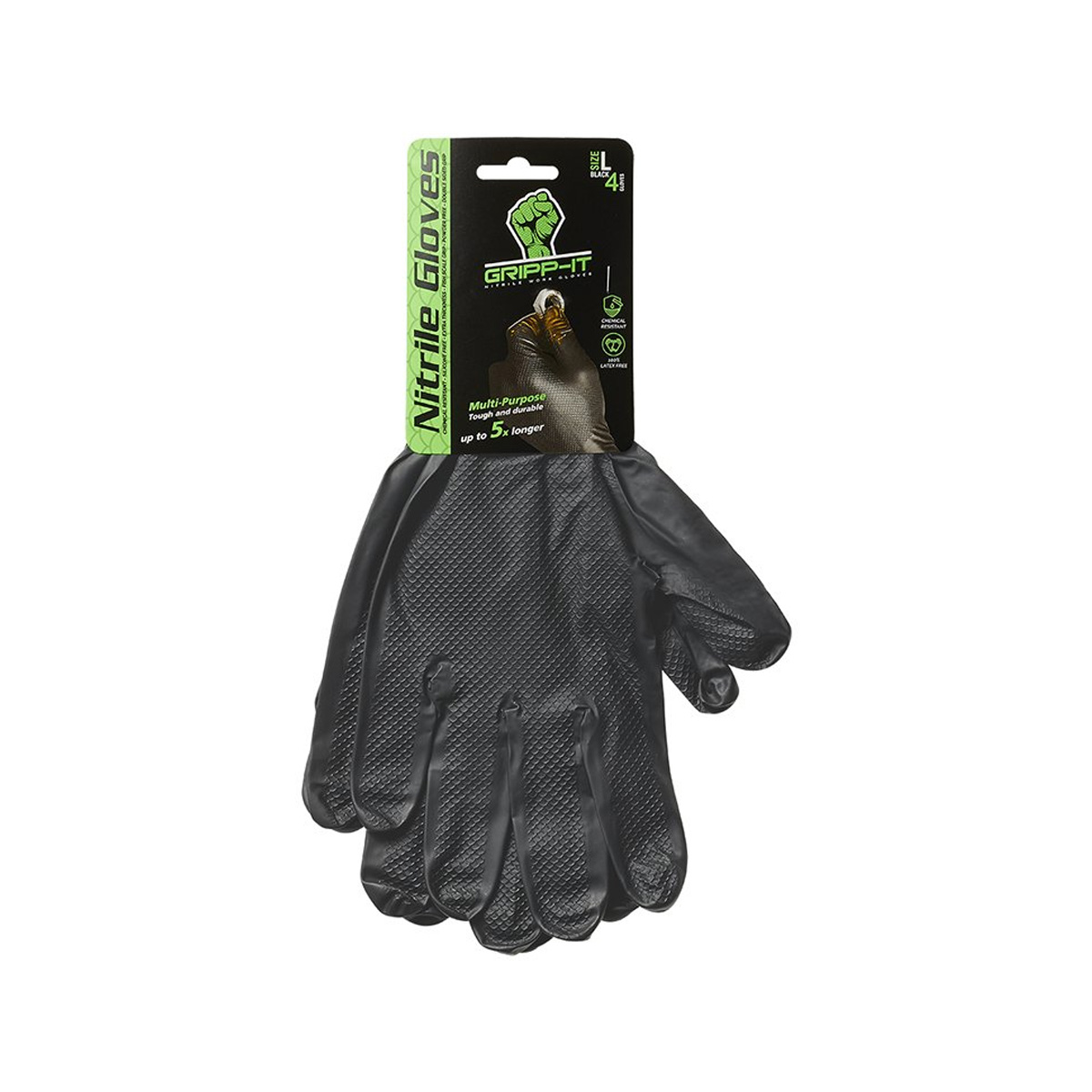 Nitrilhandschuhe 4er Set - Größe L - GRIP-IT - Premiumqualität