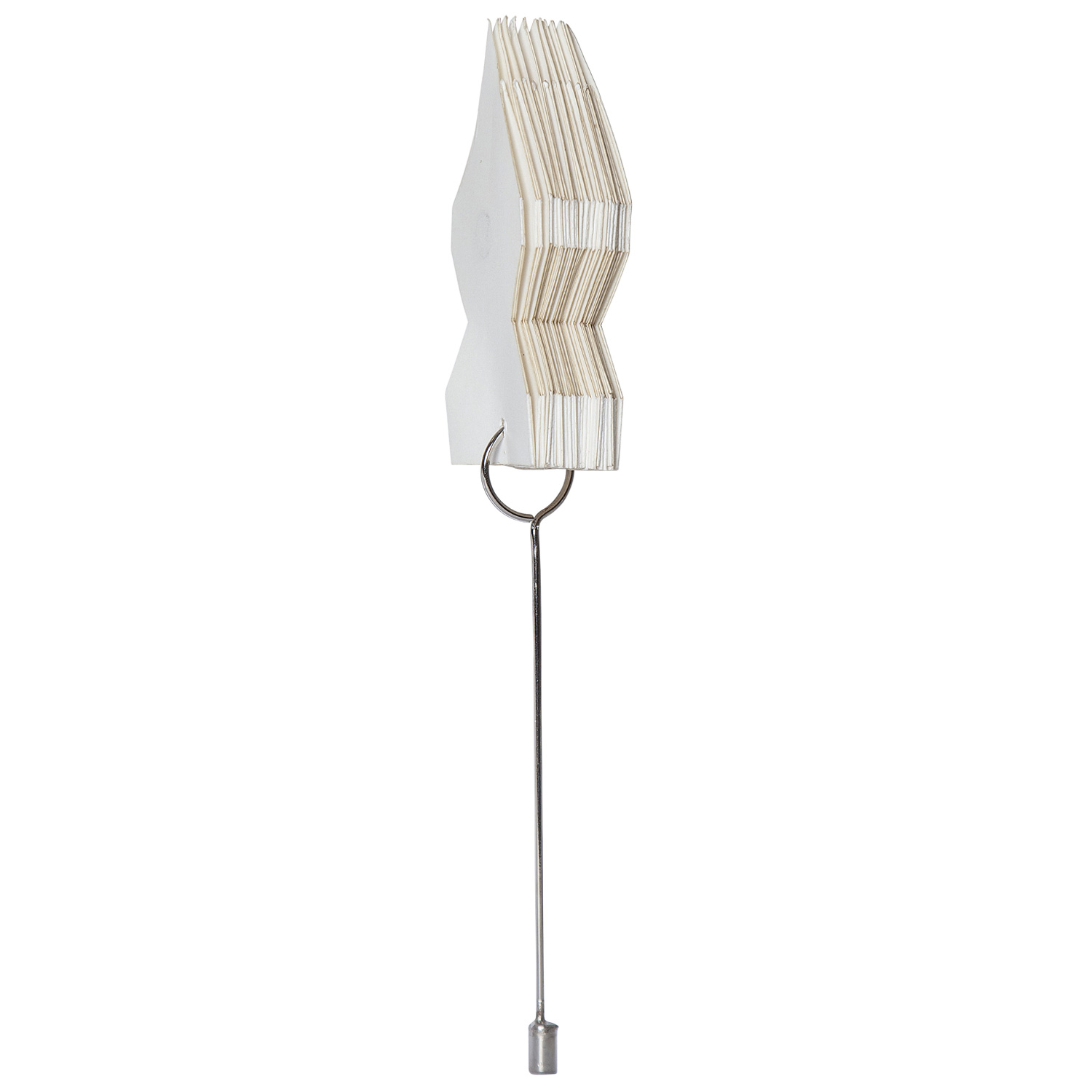 LED Baumspitze Papierstern MELLI -  10 warmweiße LED - H: 43cm - D: 20cm - Timer - Batterie - weiß LED Baumspitze Papierstern MELLI -  10 warmweiße LED - H: 43cm - D: 20cm - Timer - Batterie - weiß