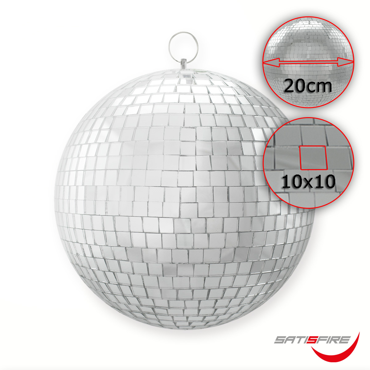 Spiegelkugel 20cm silber- Diskokugel (Discokugel) zur Dekoration und Party- Echtglas - mirrorball silver chrome Spiegelkugel 20cm silber- Diskokugel (Discokugel) zur Dekoration und Party- Echtglas - mirrorball silver chrome