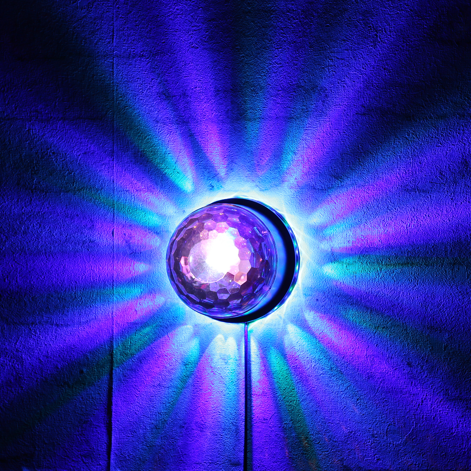 LED Party Discoeffekt SATURN - Strahleneffekt mit Lichtkranz