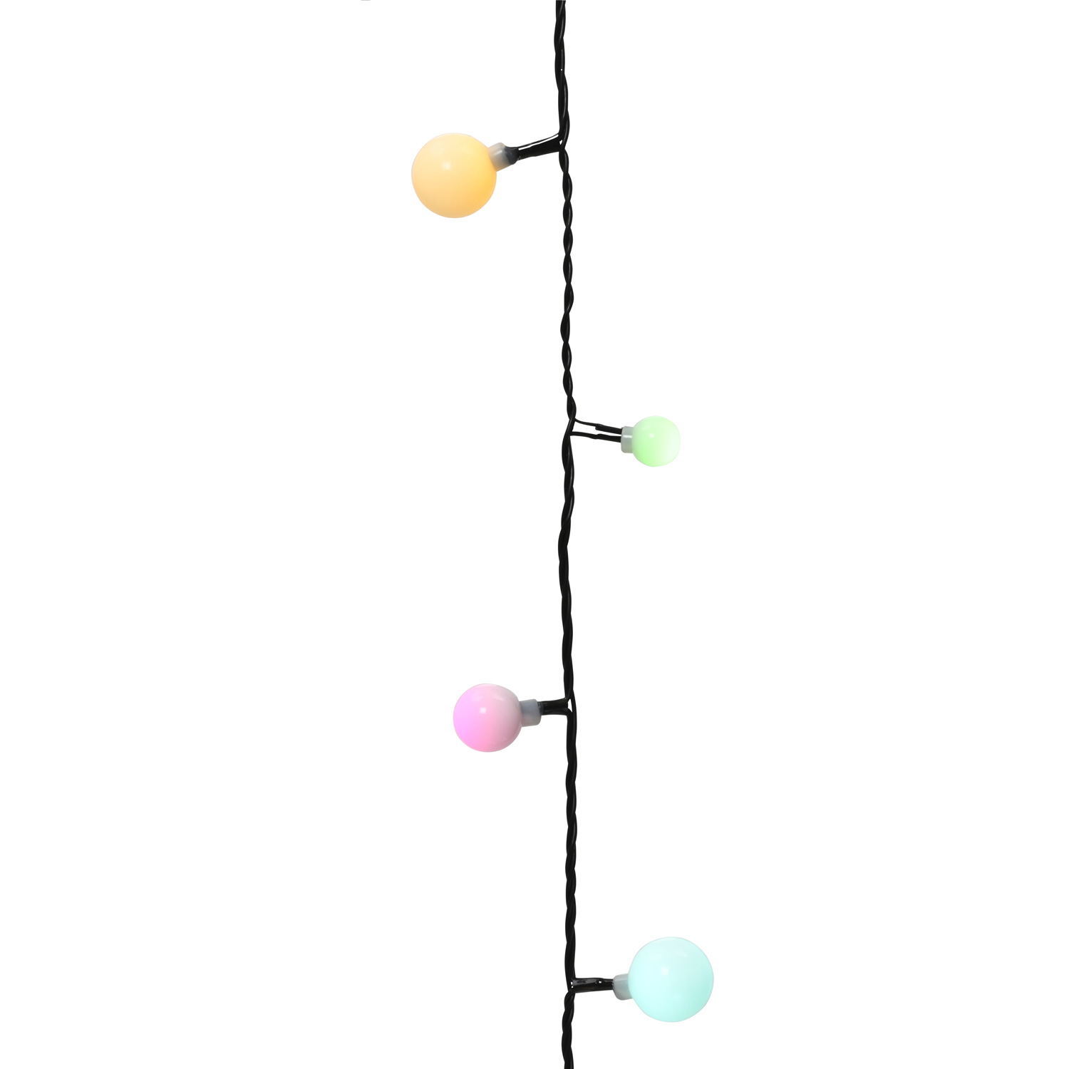 LED Lichterkette BERRY - 120 pastellfarbene Kugeln - 3 unterschiedliche Größen - L: 9m - für Außen LED Lichterkette BERRY - 120 pastellfarbene Kugeln - 3 unterschiedliche Größen - L: 9m - für Außen