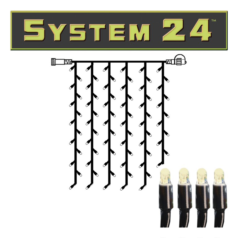 System 24 | LED-Lichtvorhang | koppelbar | exkl. Trafo | 1.00 m x 2.00m | 98x Warmweiß System 24 | LED-Lichtvorhang | koppelbar | exkl. Trafo | 1.00 m x 2.00m | 98x Warmweiß