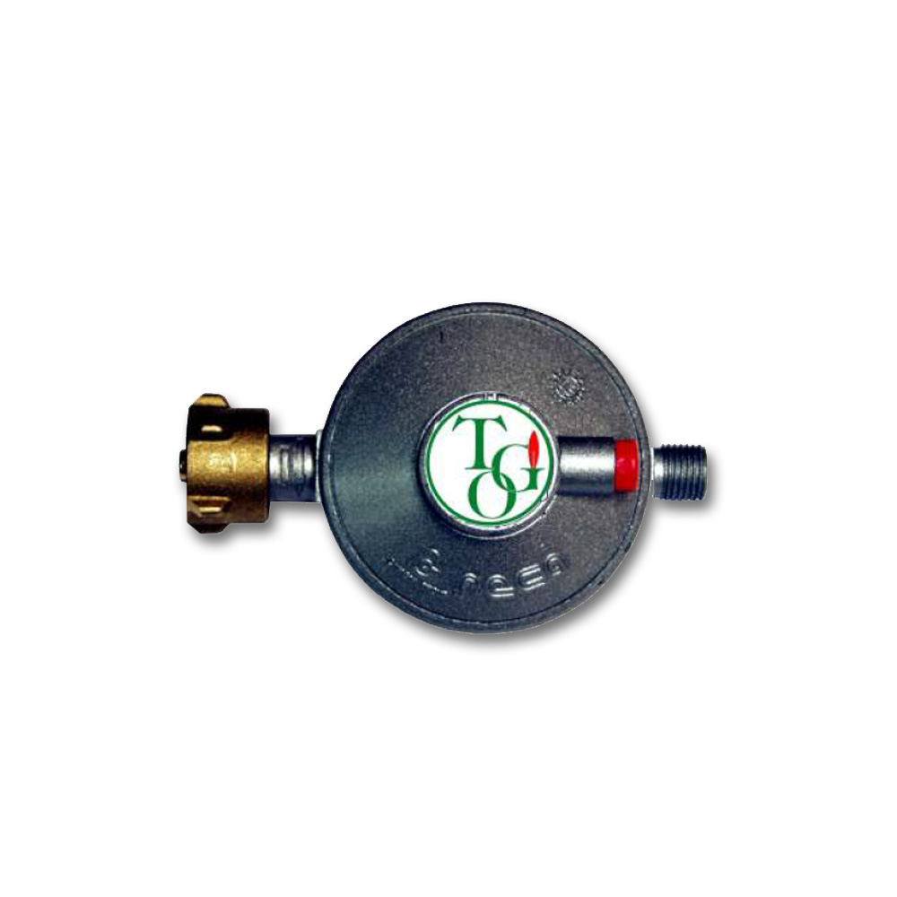 Gasregler Niederdruck 30mbar - 0,8kg/h - Kleinflaschenanschluss x 1/4" links - einstufig - FAHRZEUG