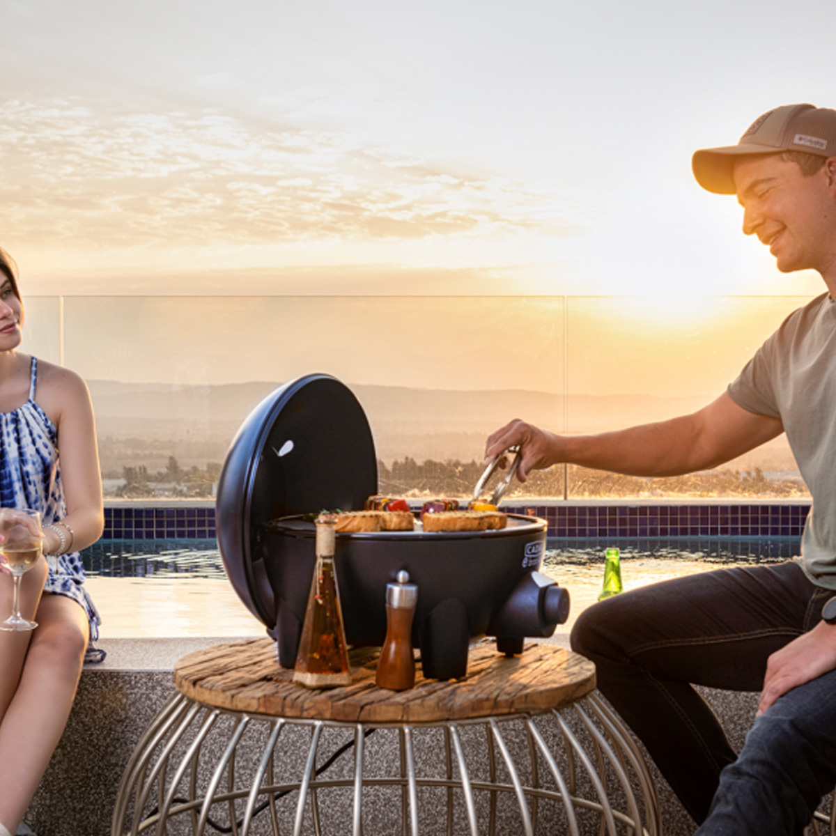 CADAC E-BRAAI - Elektro Tischgrill mit stufenloser Regelung und Thermosensor