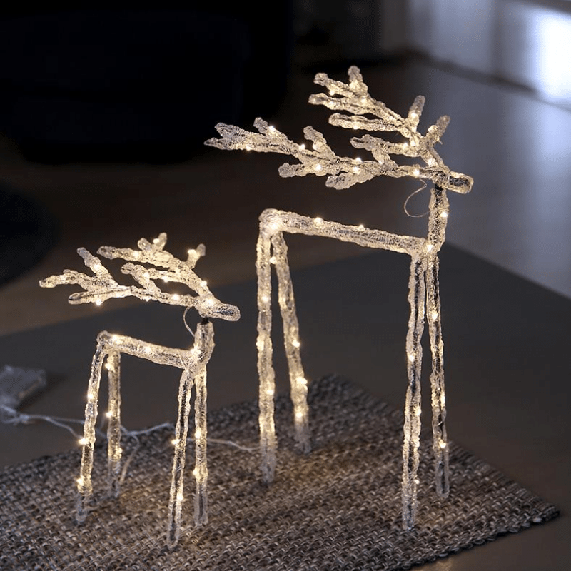 LED Acryl Design-Rentier "Icy Deer" - 60 warmweiße LED - H: 40cm - inkl. Trafo - transparent LED Acryl Design-Rentier "Icy Deer" - 60 warmweiße LED - H: 40cm - inkl. Trafo - transparent