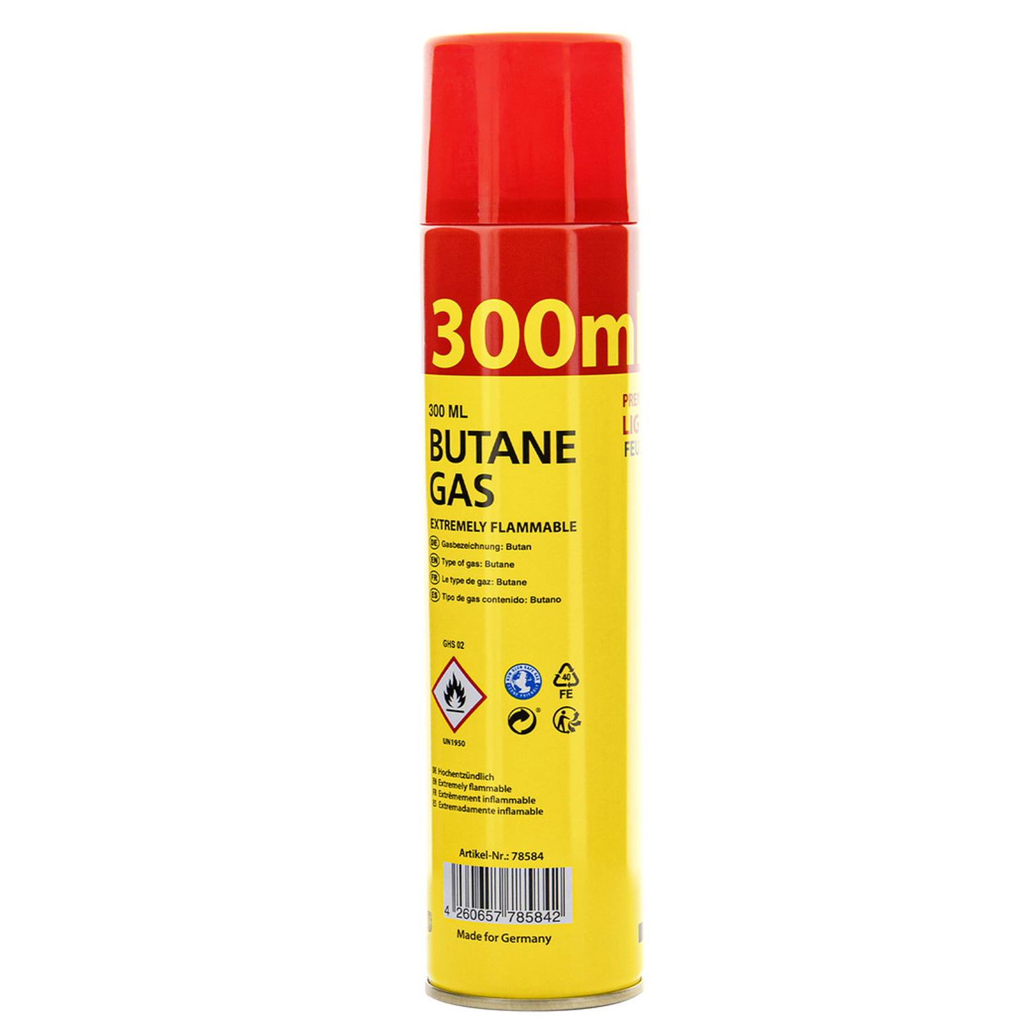 Feuerzeuggas 300ml inkl. 4 Aufsätze zum Befüllen