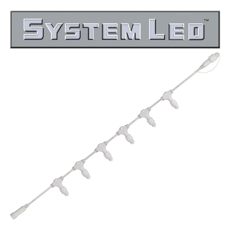 System LED White | Verteiler | koppelbar | exkl. Trafo |  8-fach | 2.00m