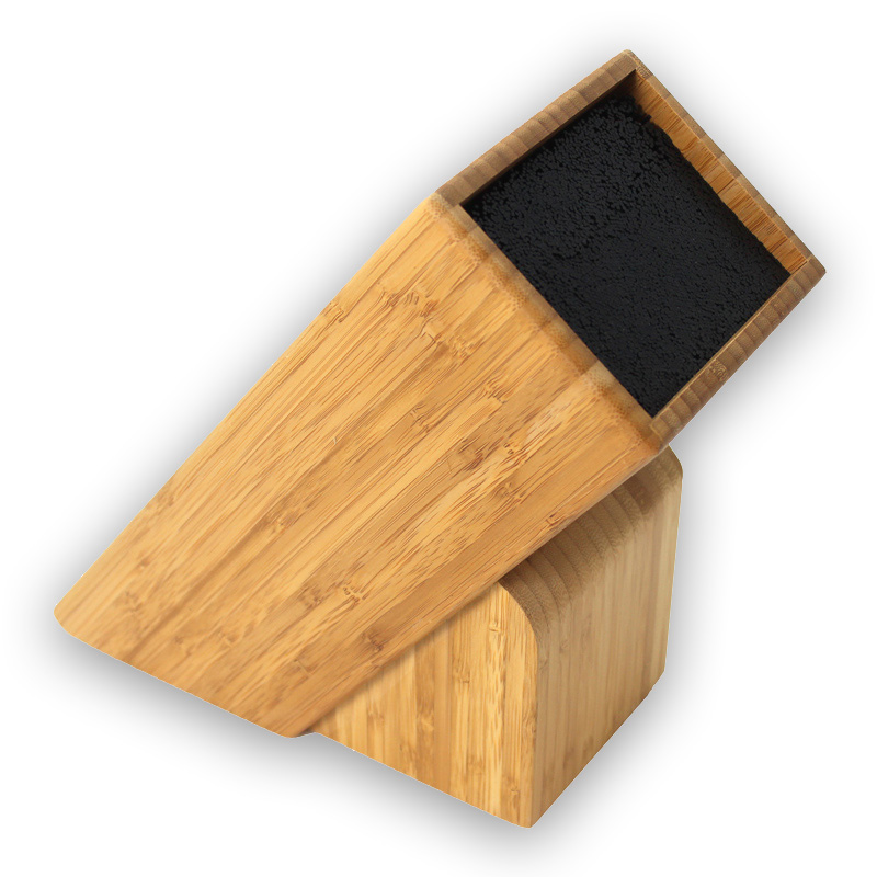 Messerblock Holz mit Einsatz - für Messer bis 22cm - Mit Kunststoffeinsatz