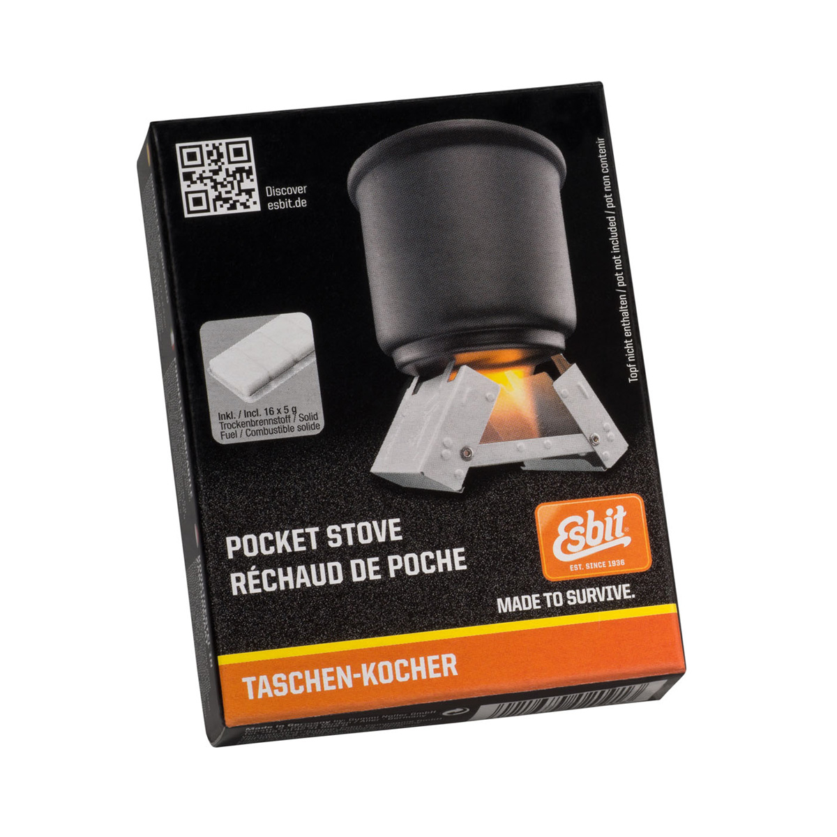 ESBIT Taschenkocher „Klein“ - Inkl. 16x5g Trockenbrennstoff