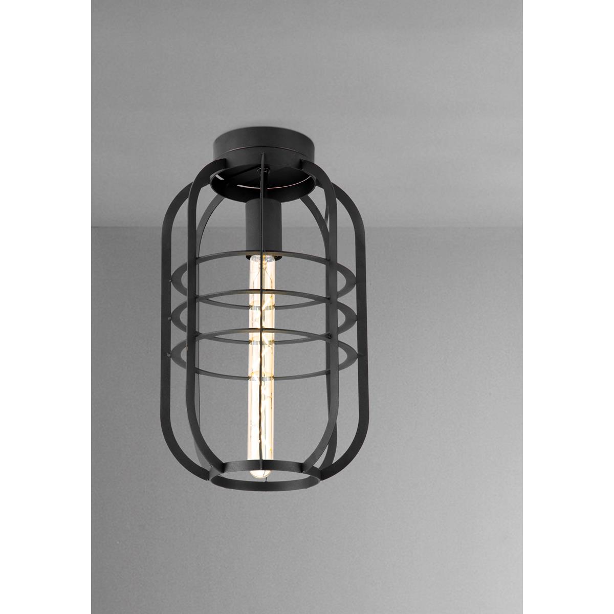 Deckenleuchte NERO 1fach - E27 - schwarz - 40cm - Industrie-Design