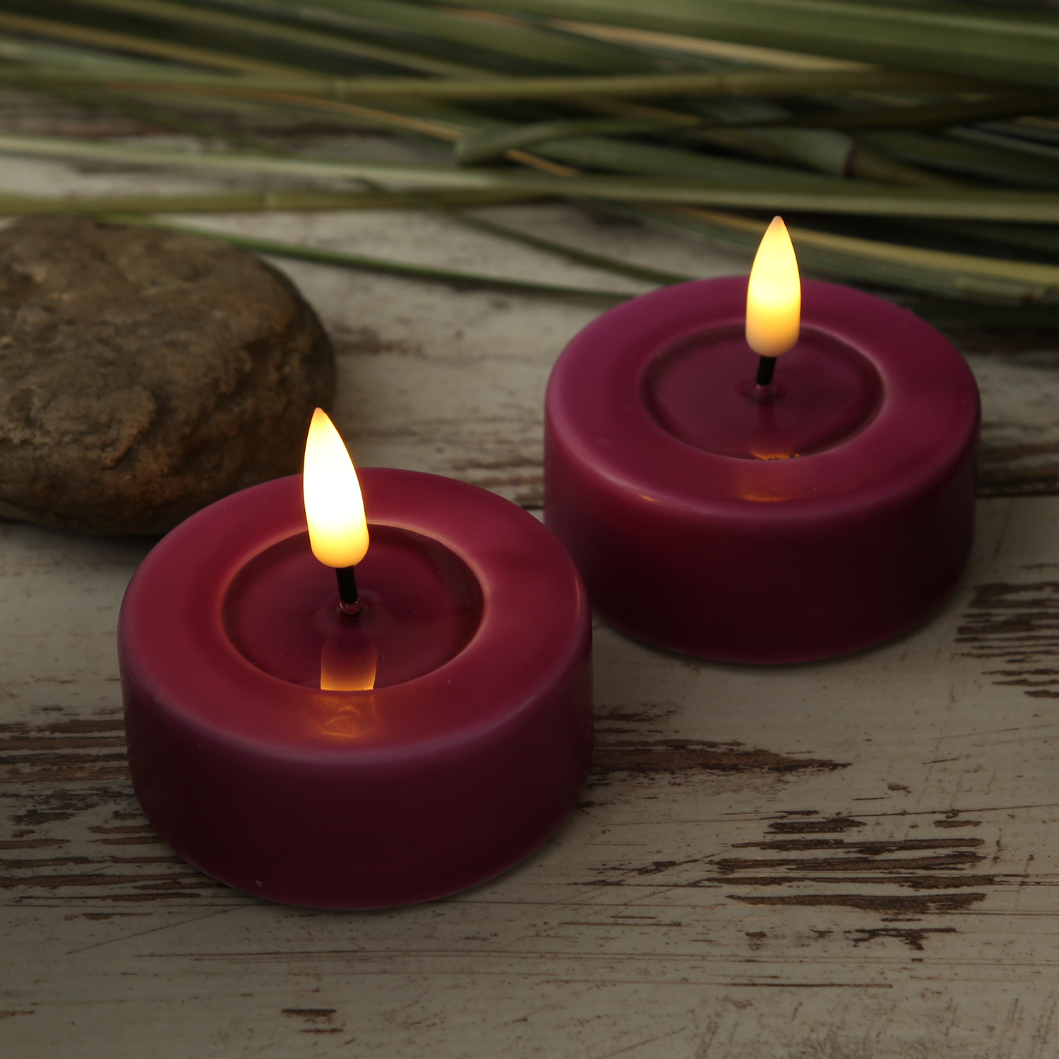 LED Teelichter MIA - realistische 3D Flamme - D: 6,1cm - Batteriebetrieb - malve - 2 Stück LED Teelichter MIA - realistische 3D Flamme - D: 6,1cm - Batteriebetrieb - malve - 2 Stück