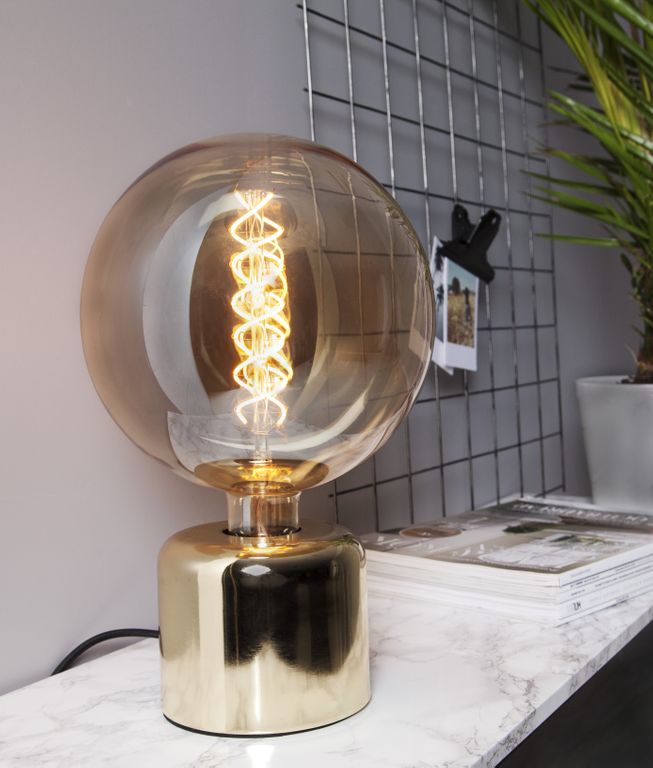 Lampenhalterung GLANS - Tischleuchte - E27 - stehend - Kabel mit Schalter - messing Lampenhalterung GLANS - Tischleuchte - E27 - stehend - Kabel mit Schalter - messing