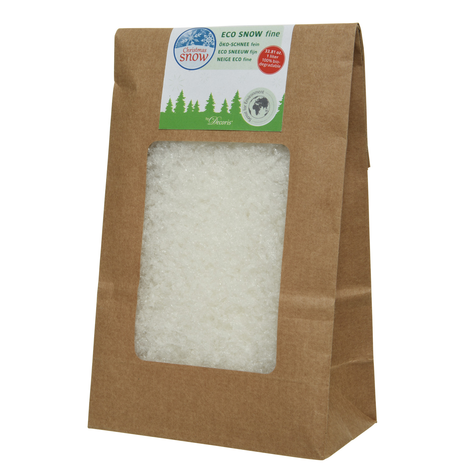 Kunstschnee - Beutel - Kunststoff - 20g - grob - weiß Kunstschnee - Beutel - Kunststoff - 20g - grob - weiß