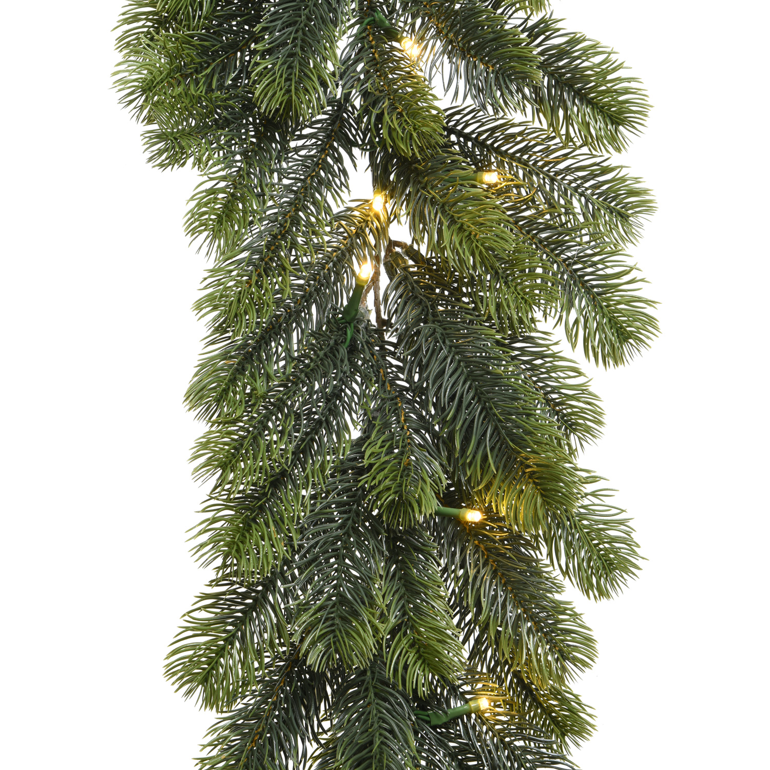 LED Tannengirlande - 35 warmweiße LED - L: 1,10m - Timer - Batterie - grün LED Tannengirlande - 35 warmweiße LED - L: 1,10m - Timer - Batterie - grün