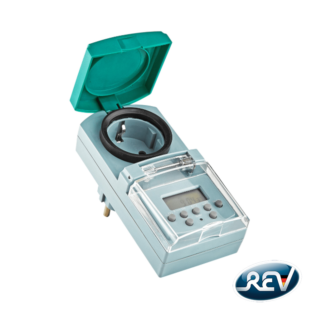 Digitale Wochen Zeitschaltuhr IP44 (20 Zyklen/Tag, max 1800W, Tages-Wochen-/Wochenendprogramm) Digitale Wochen Zeitschaltuhr IP44 (20 Zyklen/Tag, max 1800W, Tages-Wochen-/Wochenendprogramm)