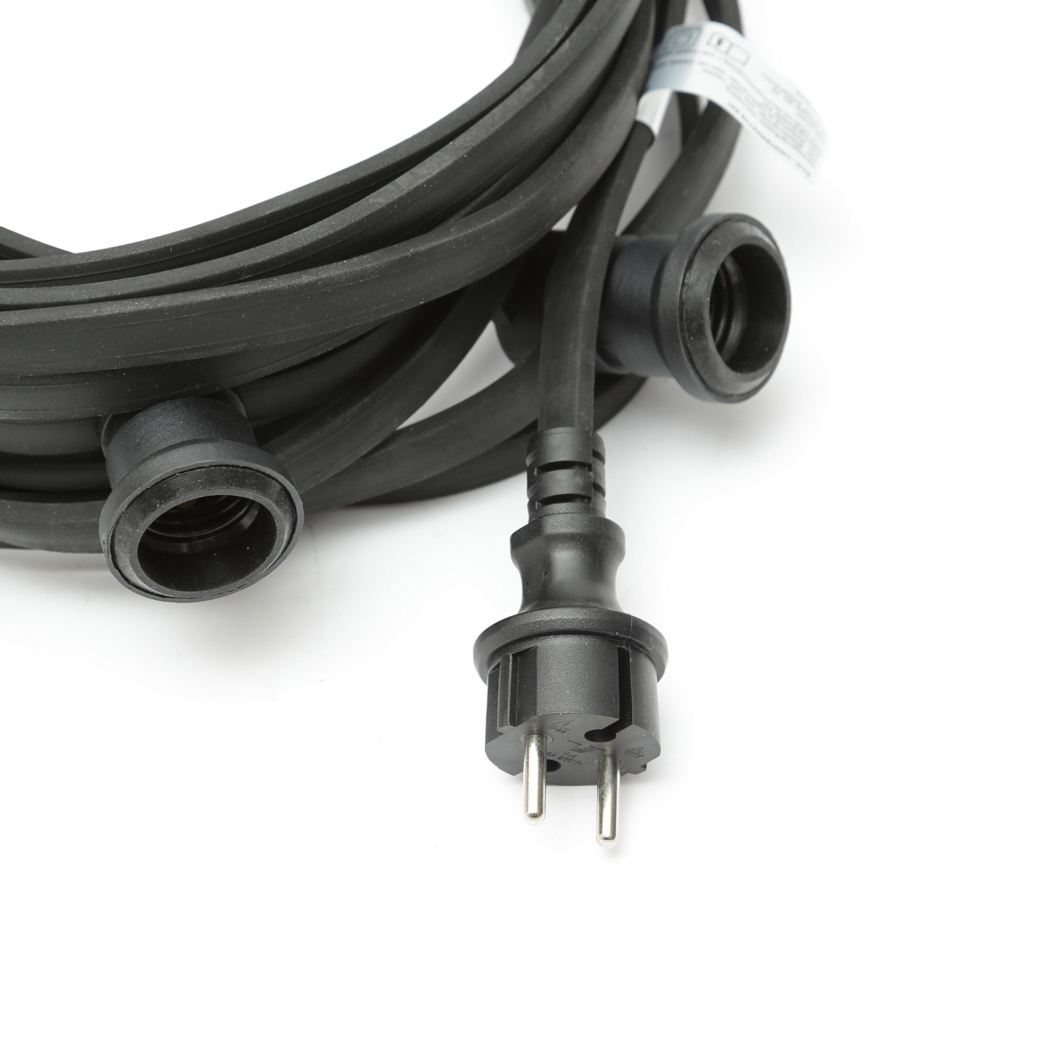 Illu-/Partylichterkette BLACKY 30m - Außenlichterkette schwarz - 30x E27 Schraubfassung