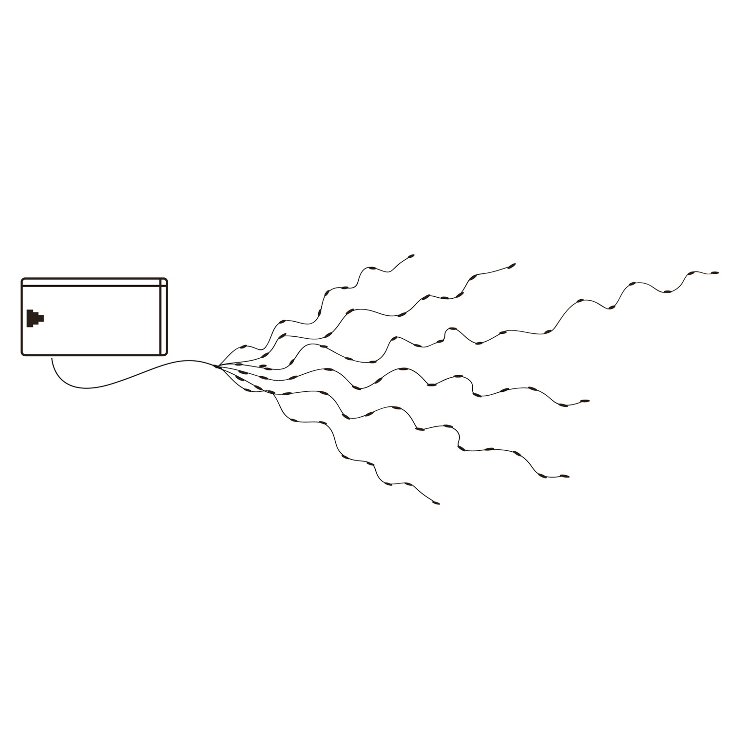 LED Drahtlichterkette Lichtbündel 5 Stränge Drähte Deko Timer Batterie für Innen LED Drahtlichterkette Lichtbündel 5 Stränge Drähte Deko Timer Batterie für Innen