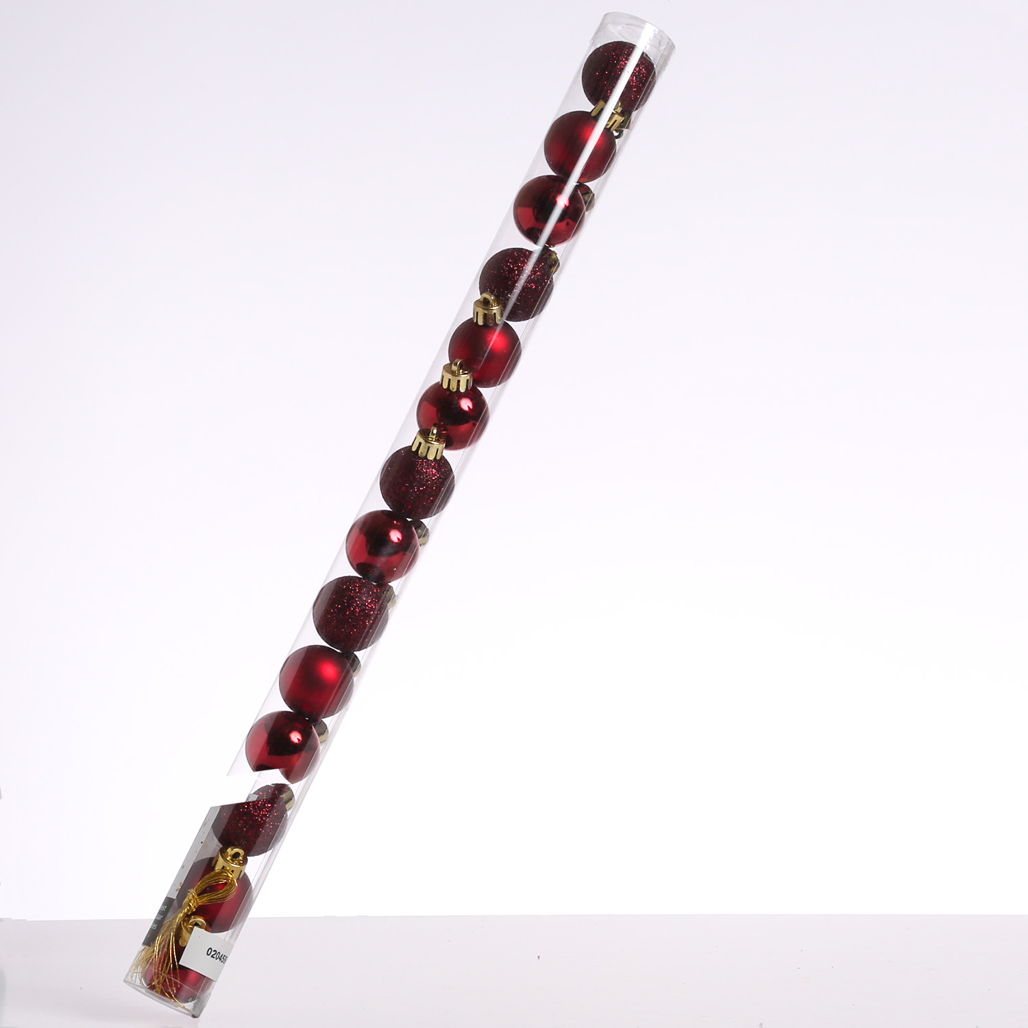 Christbaumkugel - Weihnachtskugel - bruchfest - D:3cm - glänzend matt glitzernd - weinrot - 14er Set Christbaumkugel - Weihnachtskugel - bruchfest - D:3cm - glänzend matt glitzernd - weinrot - 14er Set