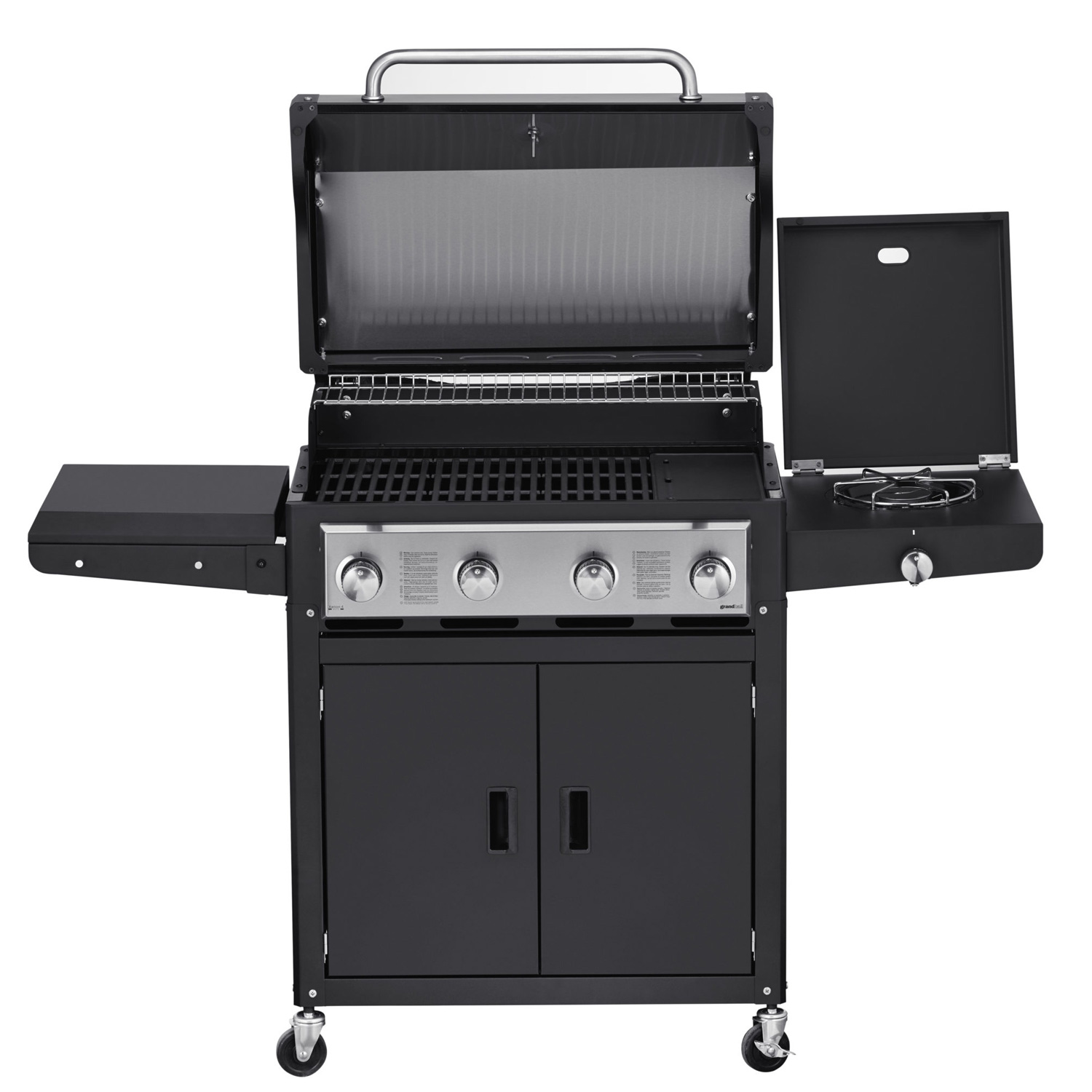 Grandhall Gasgrill Xenon 4 Black - 4 Brenner + Seitenbrenner