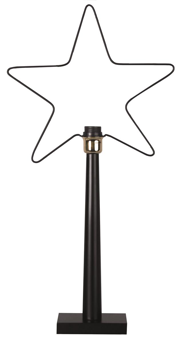 Dekoleuchte/Stehleuchte Stern "Ramsvik"- 5-zackig - E27 Fassung - H: 75cm, L: 39cm - schwarz Dekoleuchte/Stehleuchte Stern "Ramsvik"- 5-zackig - E27 Fassung - H: 75cm, L: 39cm - schwarz
