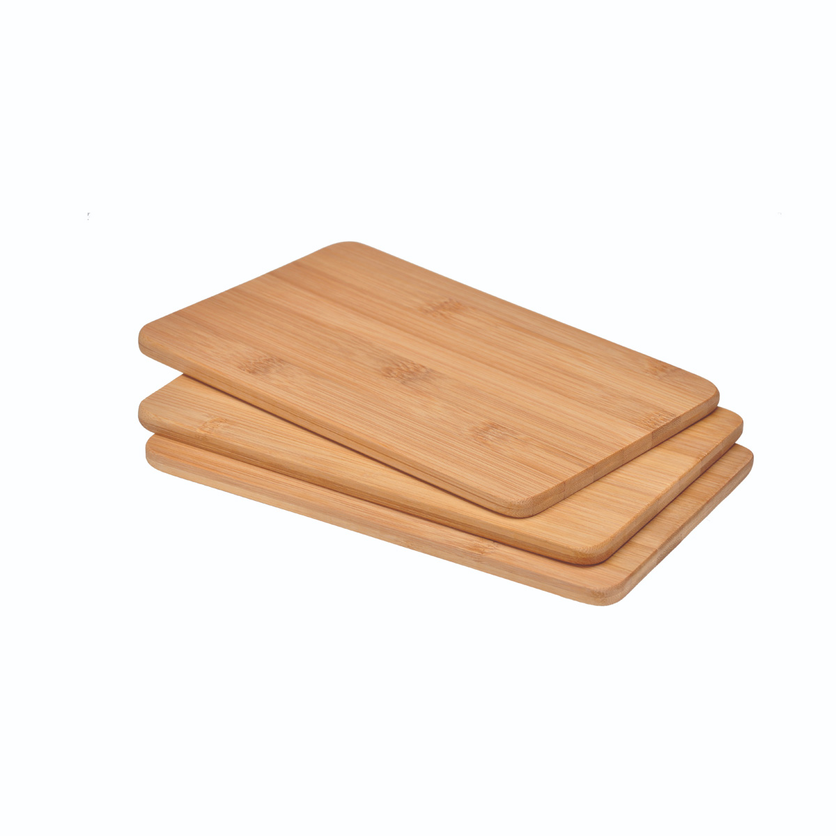 Frühstücksbrett - Bambus - 22 x 14 x 0,8cm - 3er Set