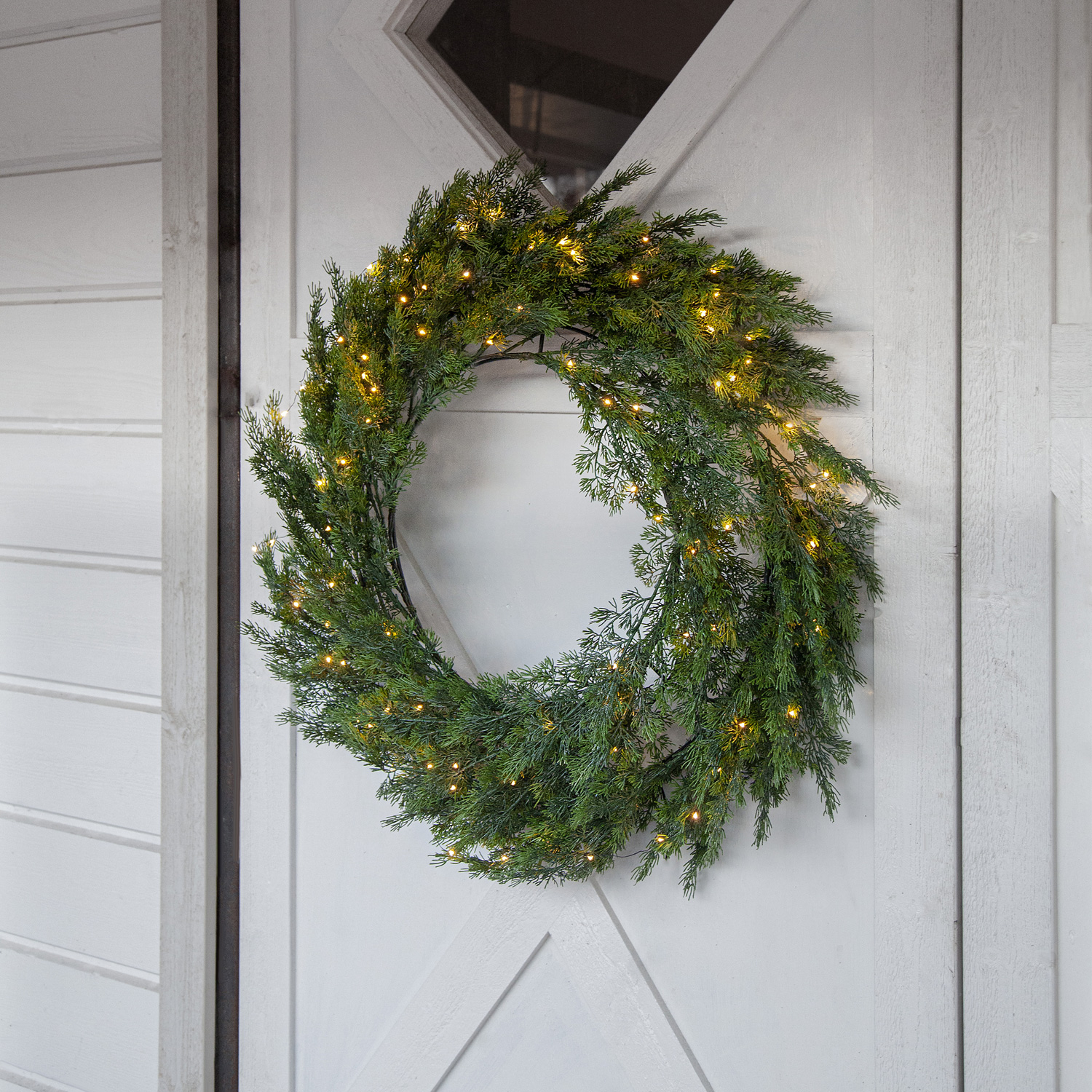 LED Tannenkranz THUJA - 80 warmweiße LED - D: 80cm - Trafo - für Außen - grün LED Tannenkranz THUJA - 80 warmweiße LED - D: 80cm - Trafo - für Außen - grün