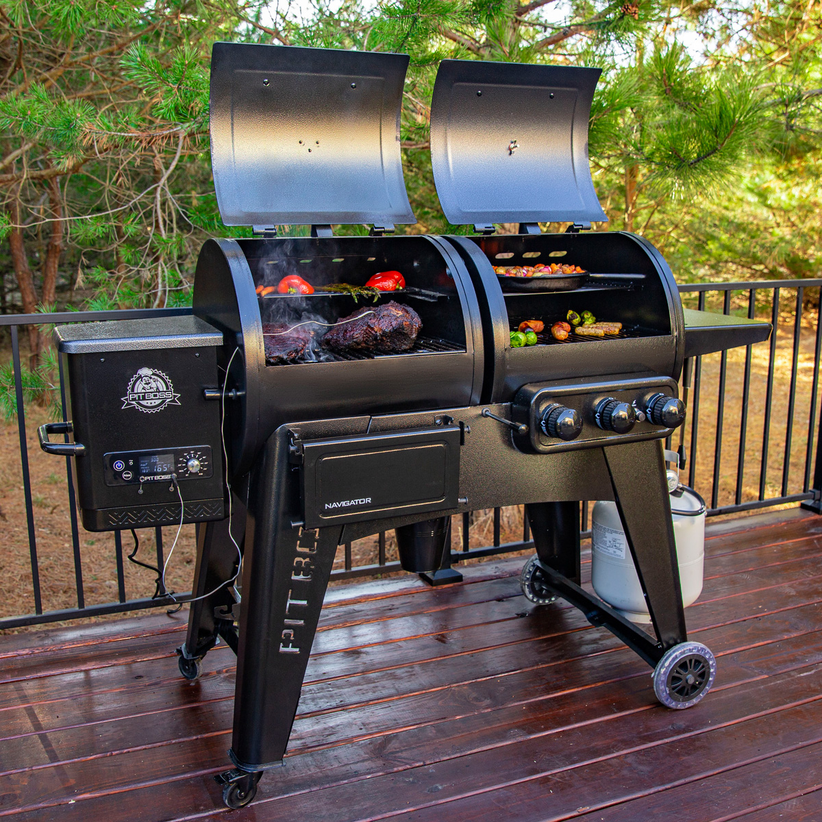 PIT BOSS Combo Grill - Pellet + Gas 'NAVIGATOR COMBO' PB1230CN
